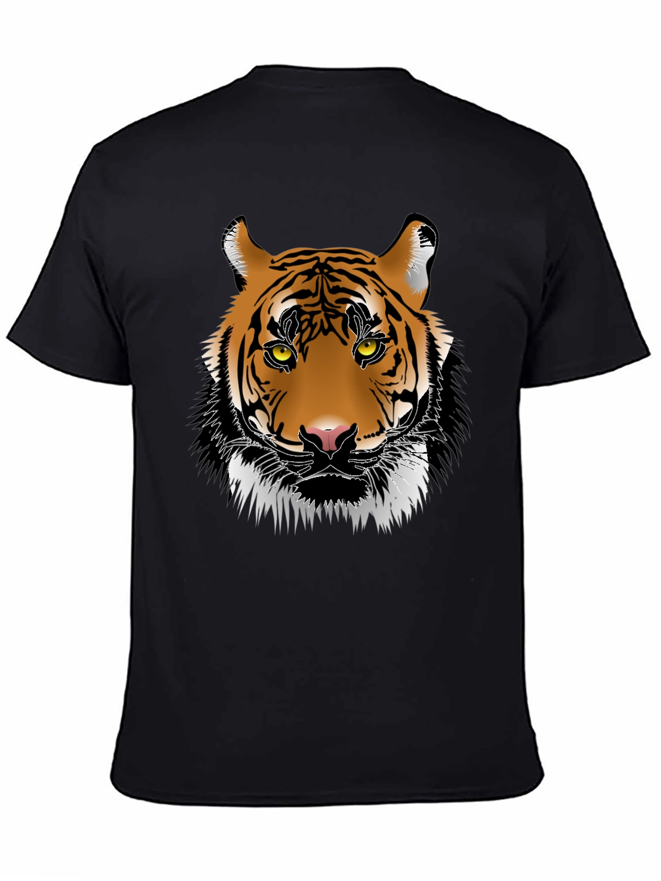 Cool Tiger Graphic Print Black T-Shirt