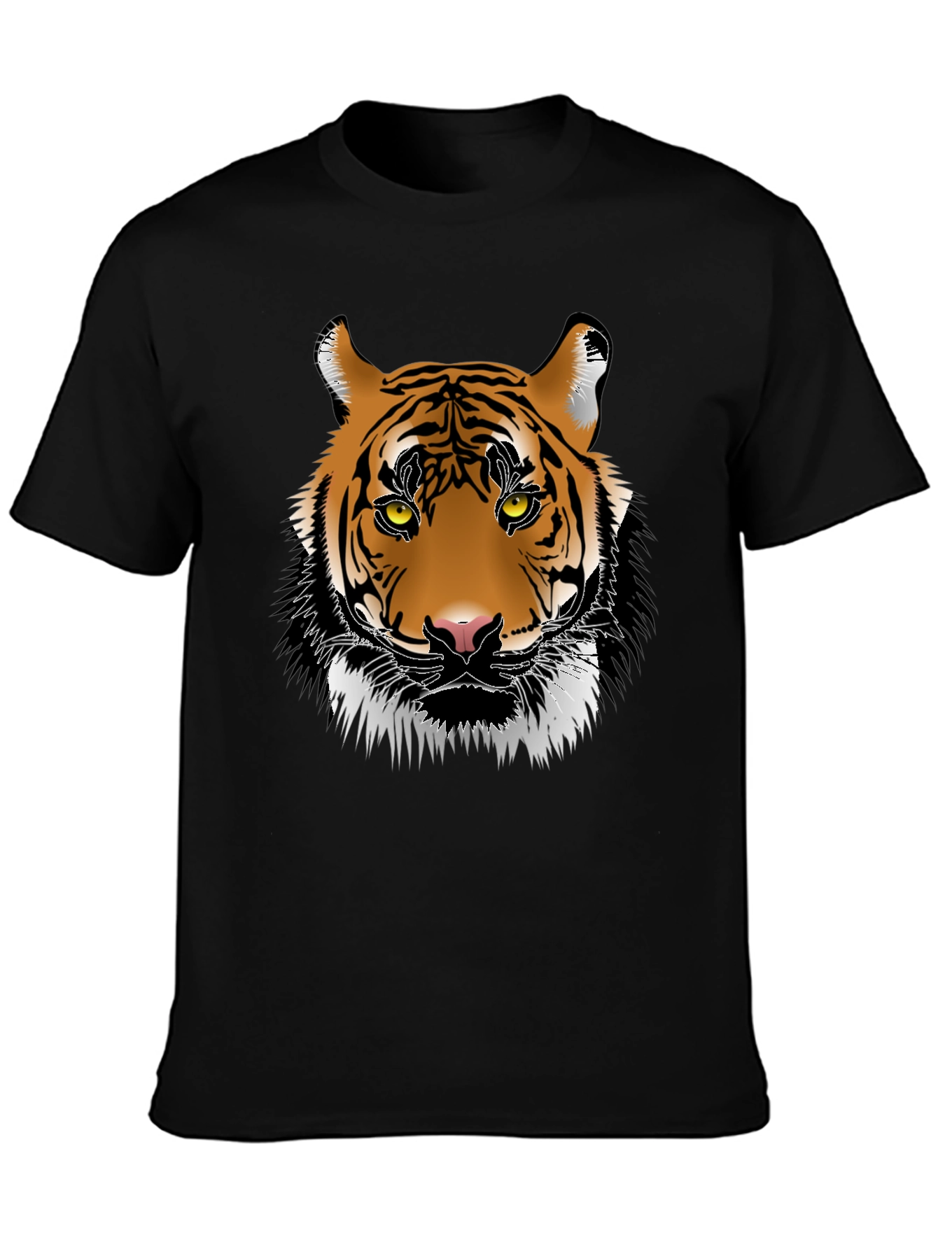 Cool Tiger Graphic Print Black T-Shirt