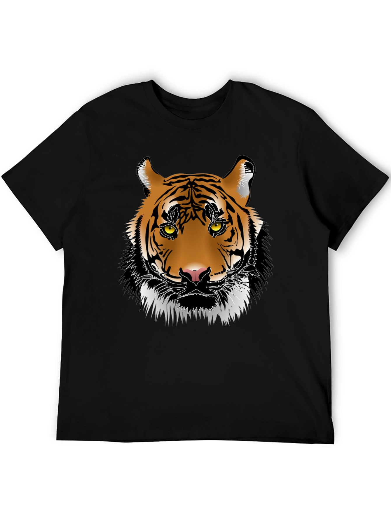 Cool Tiger Graphic Print Black T-Shirt