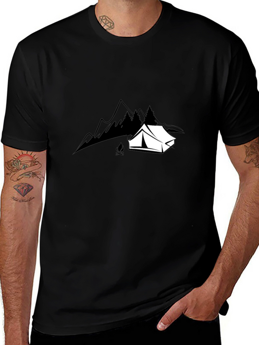 Camping Adventure Black T-Shirt