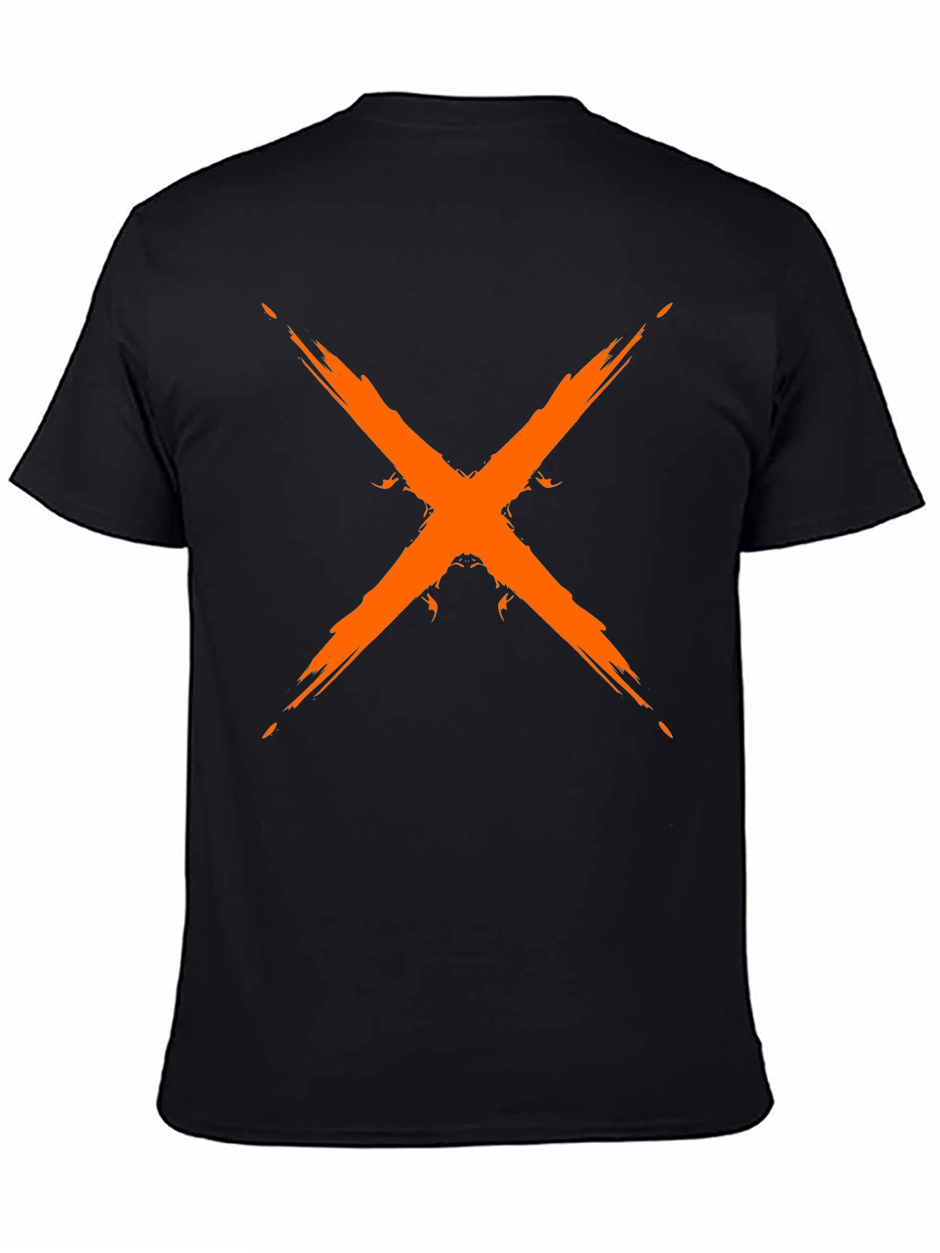 Edgy X Graphic Tee - Black Cotton Blend