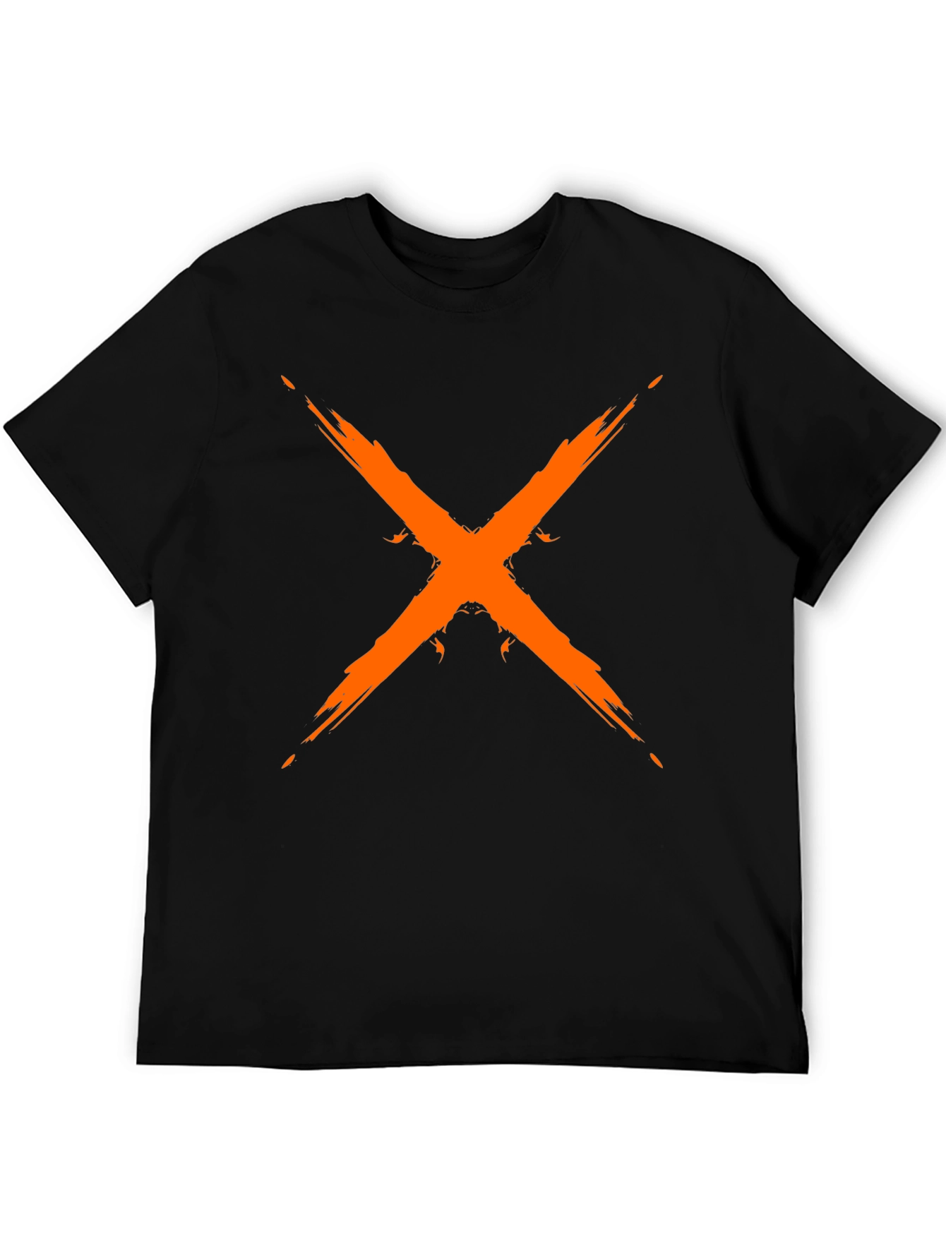 Edgy X Graphic Tee - Black Cotton Blend
