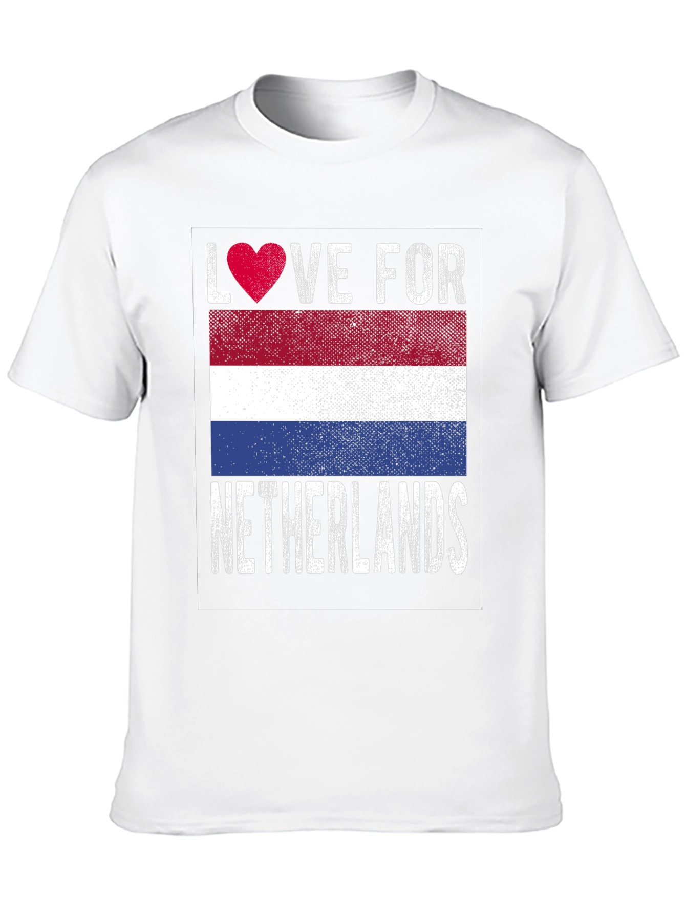 Love for Netherlands T-Shirt Flag Heart Design