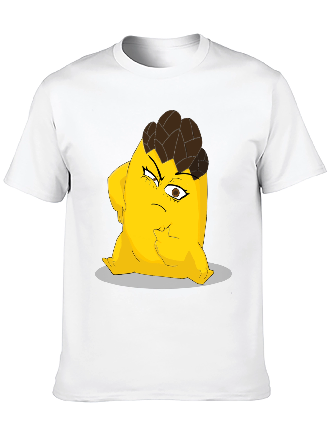 Cartoon Character Graphic Tee - Black
