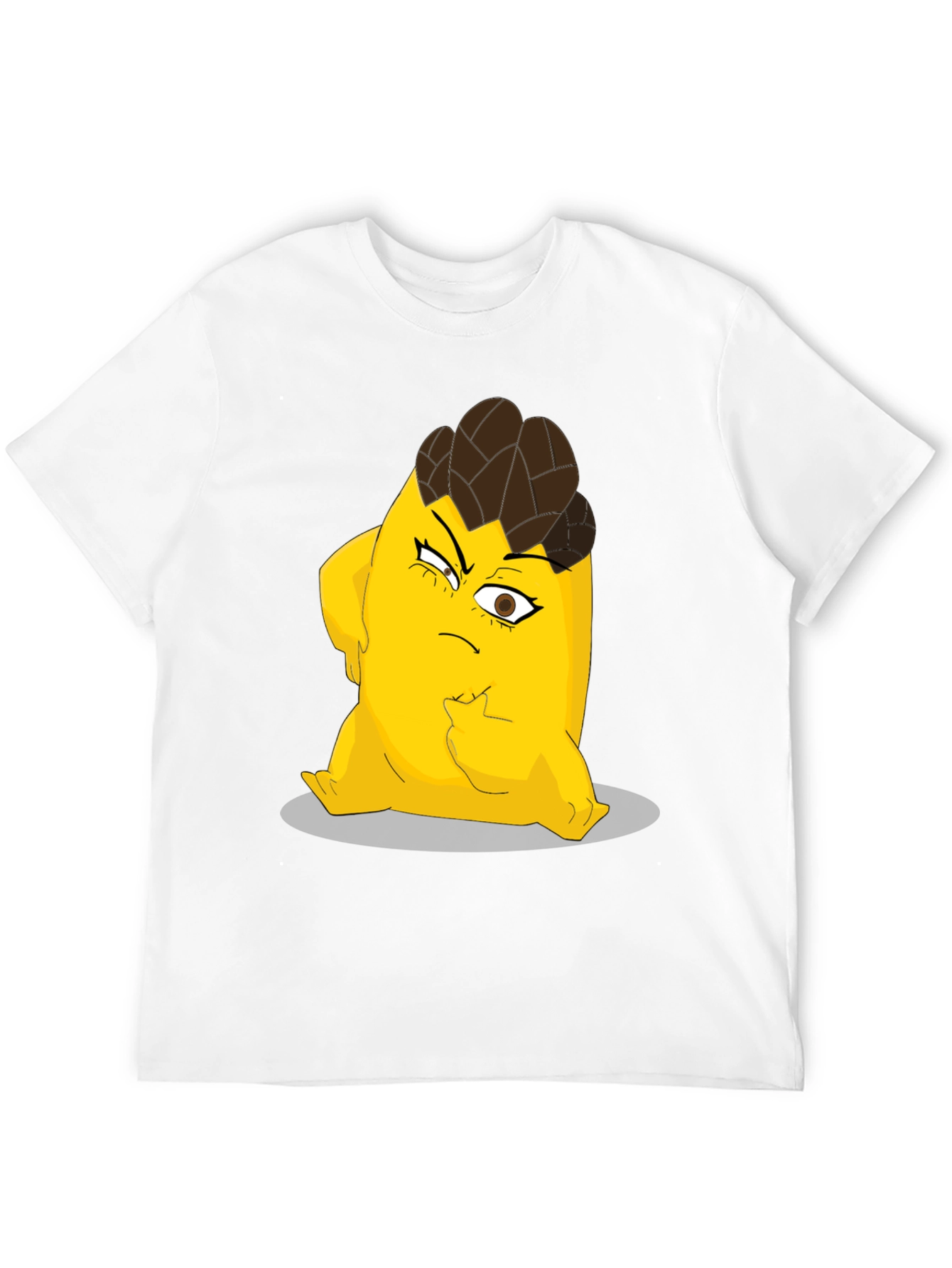 Cartoon Character Graphic Tee - Black