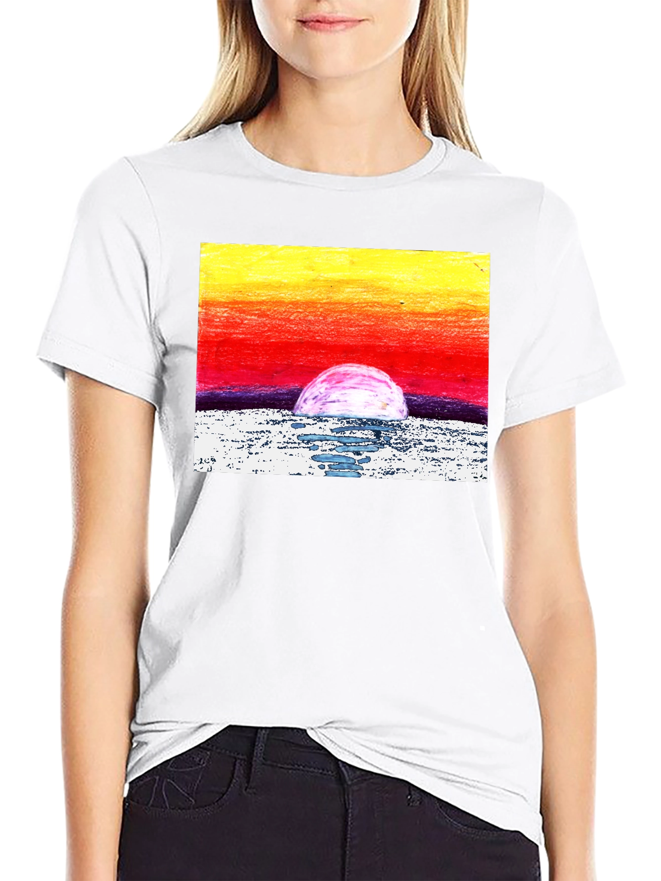 Sunset Graphic T-Shirt - Artistic Print