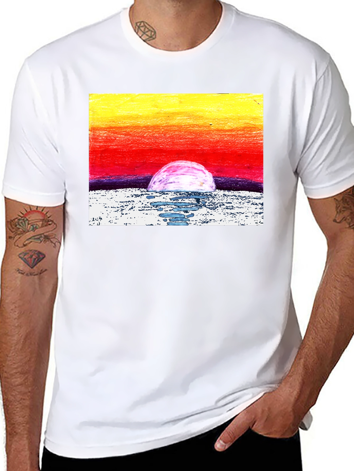 Sunset Graphic T-Shirt - Artistic Print