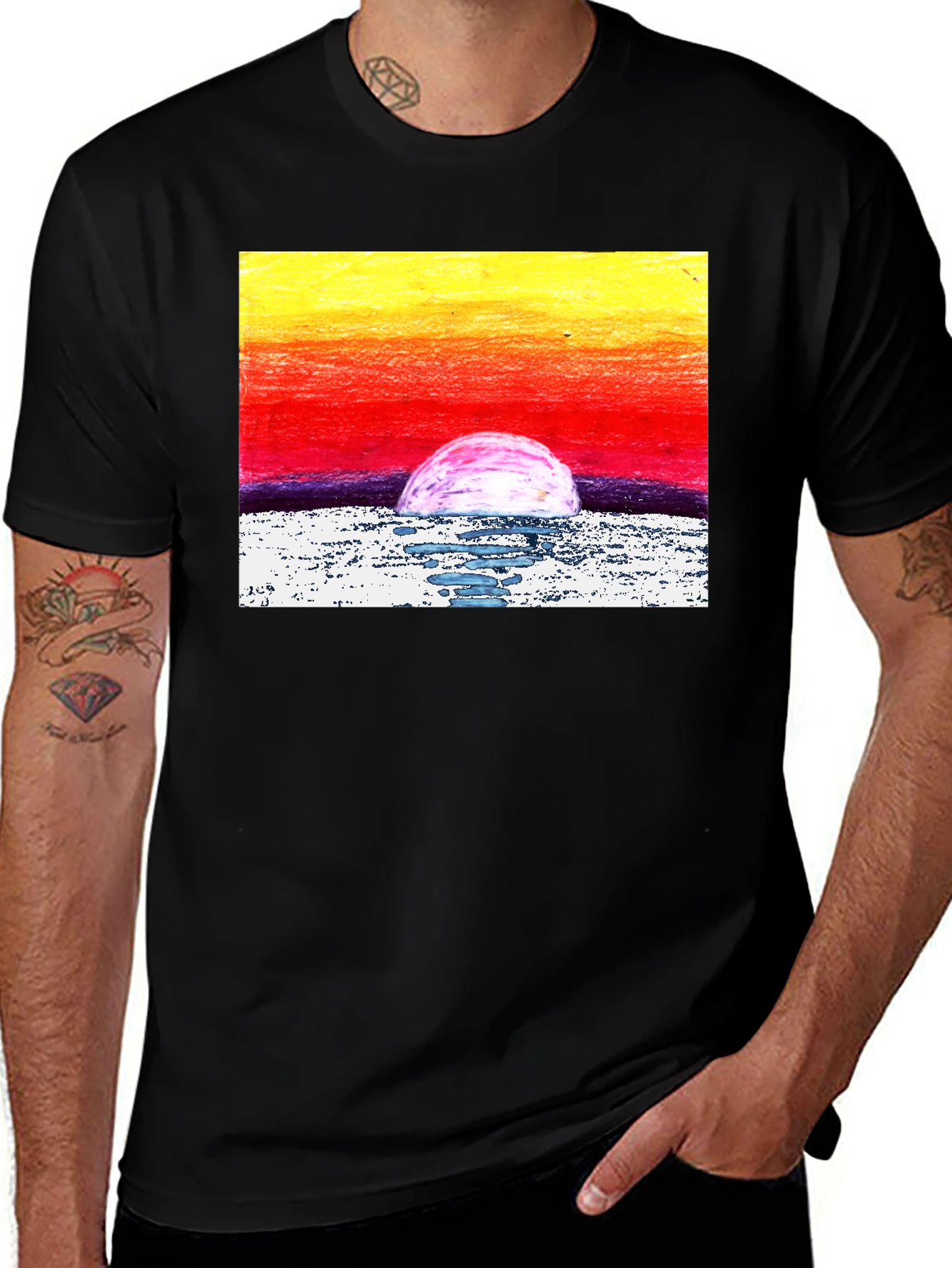 Sunset Graphic T-Shirt - Artistic Print
