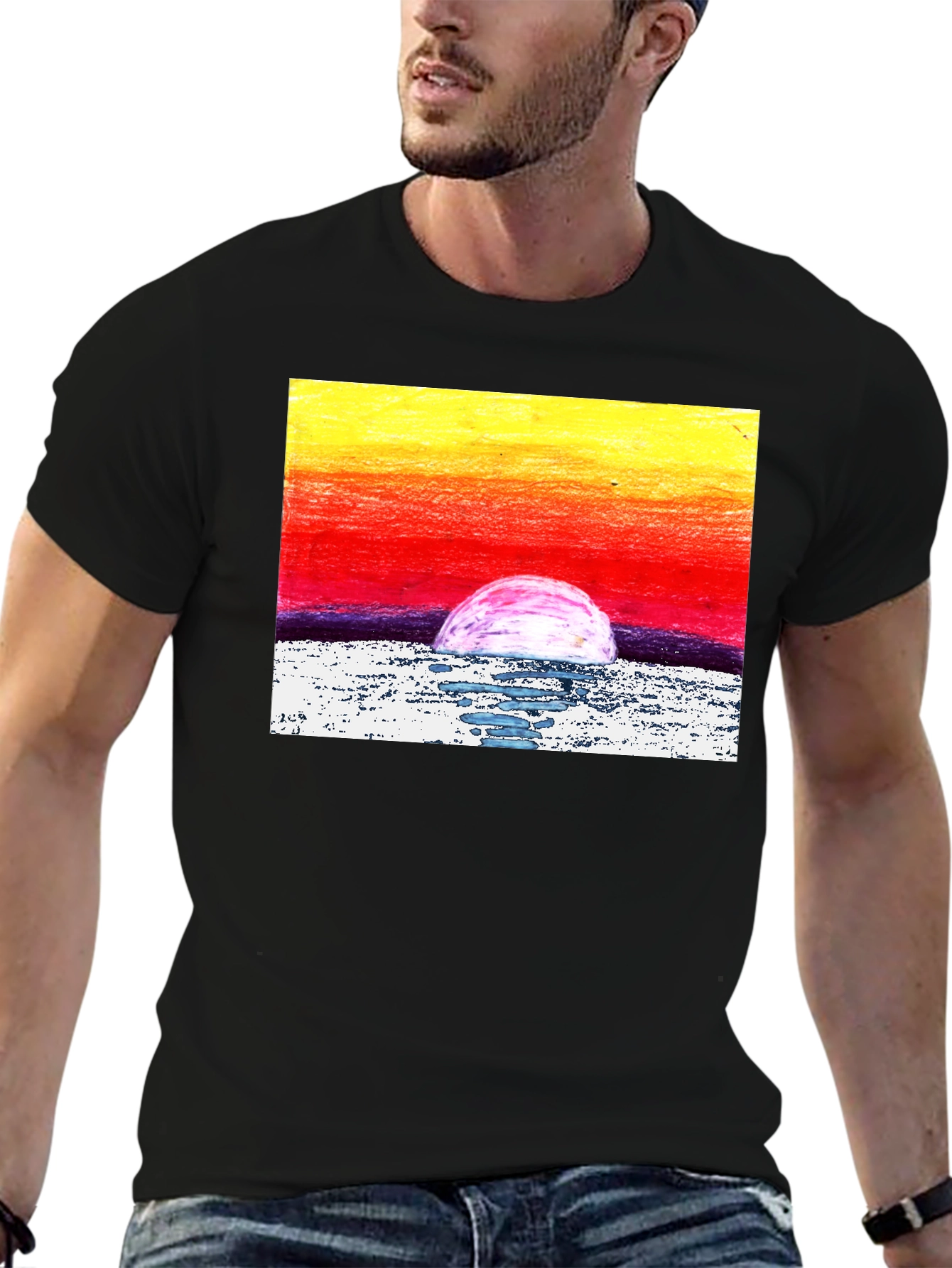 Sunset Graphic T-Shirt - Artistic Print