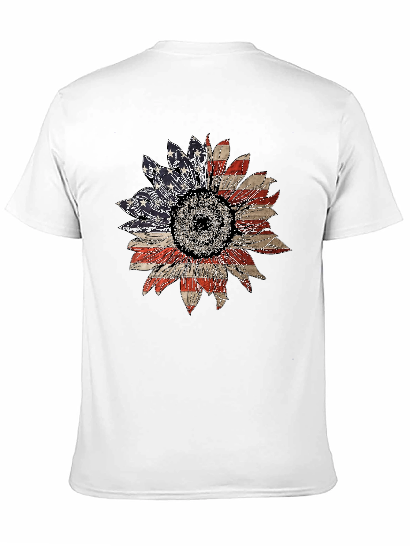 American Flag Sunflower Graphic Tee