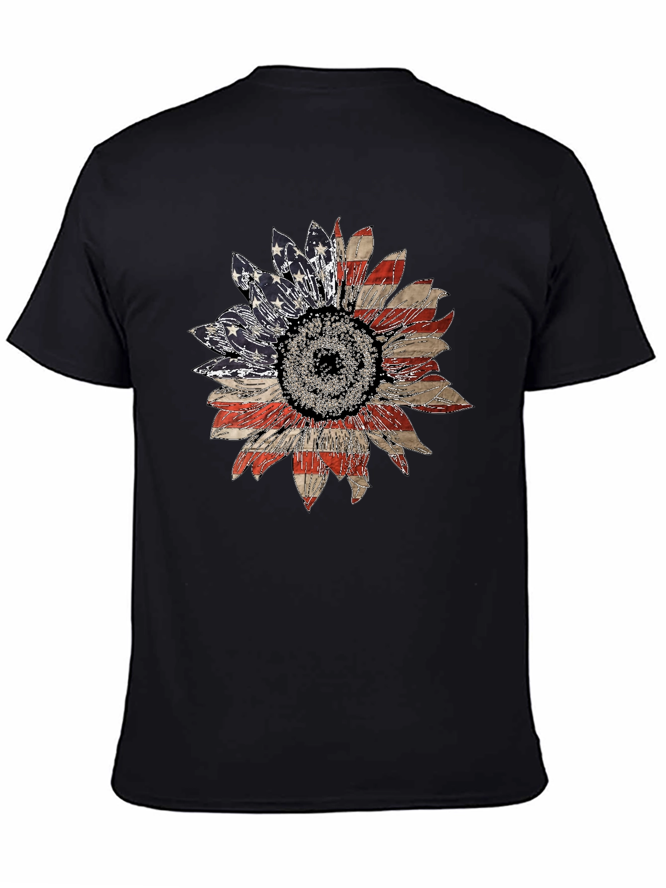 American Flag Sunflower Graphic Tee