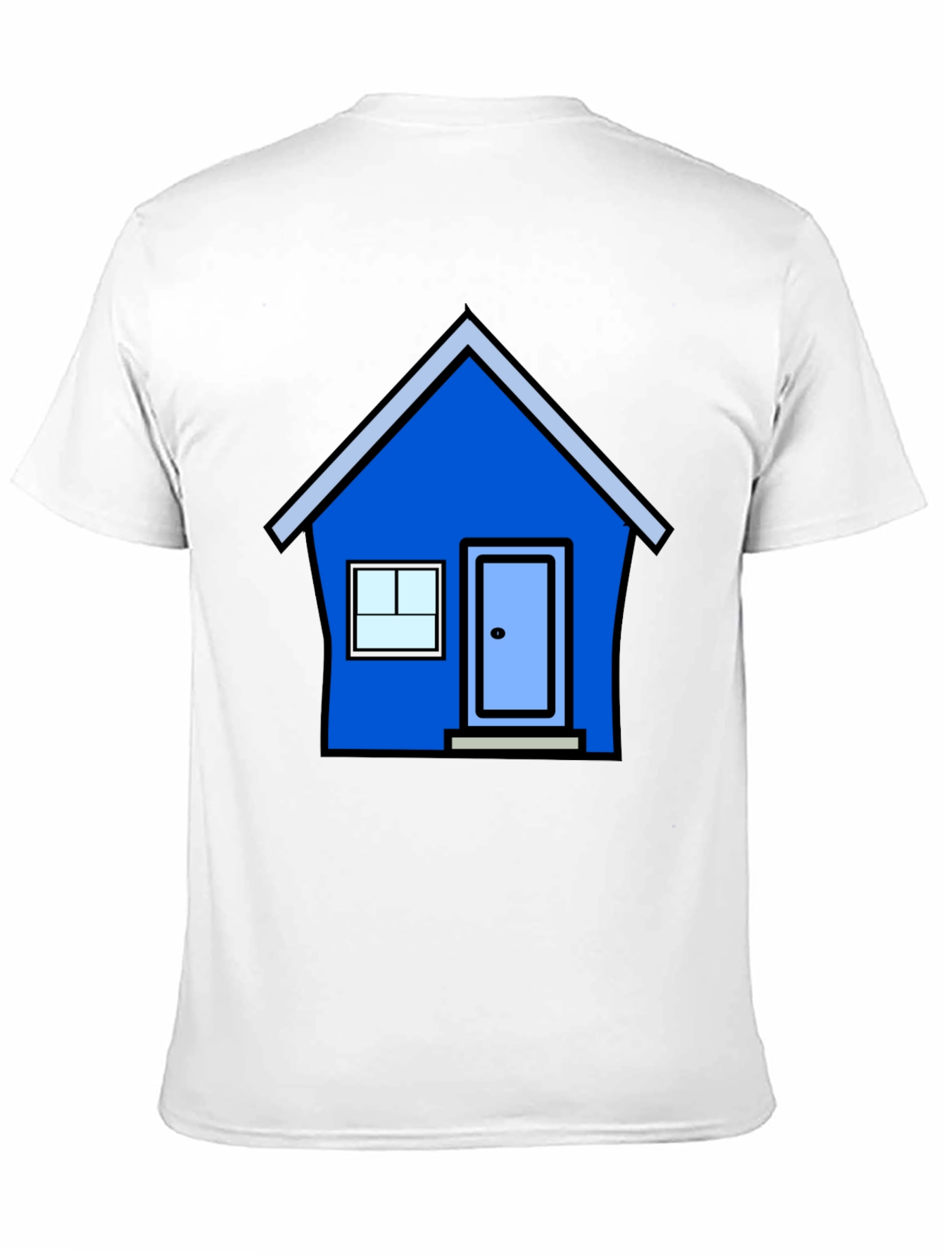 Cartoon House Graphic Tee - Black