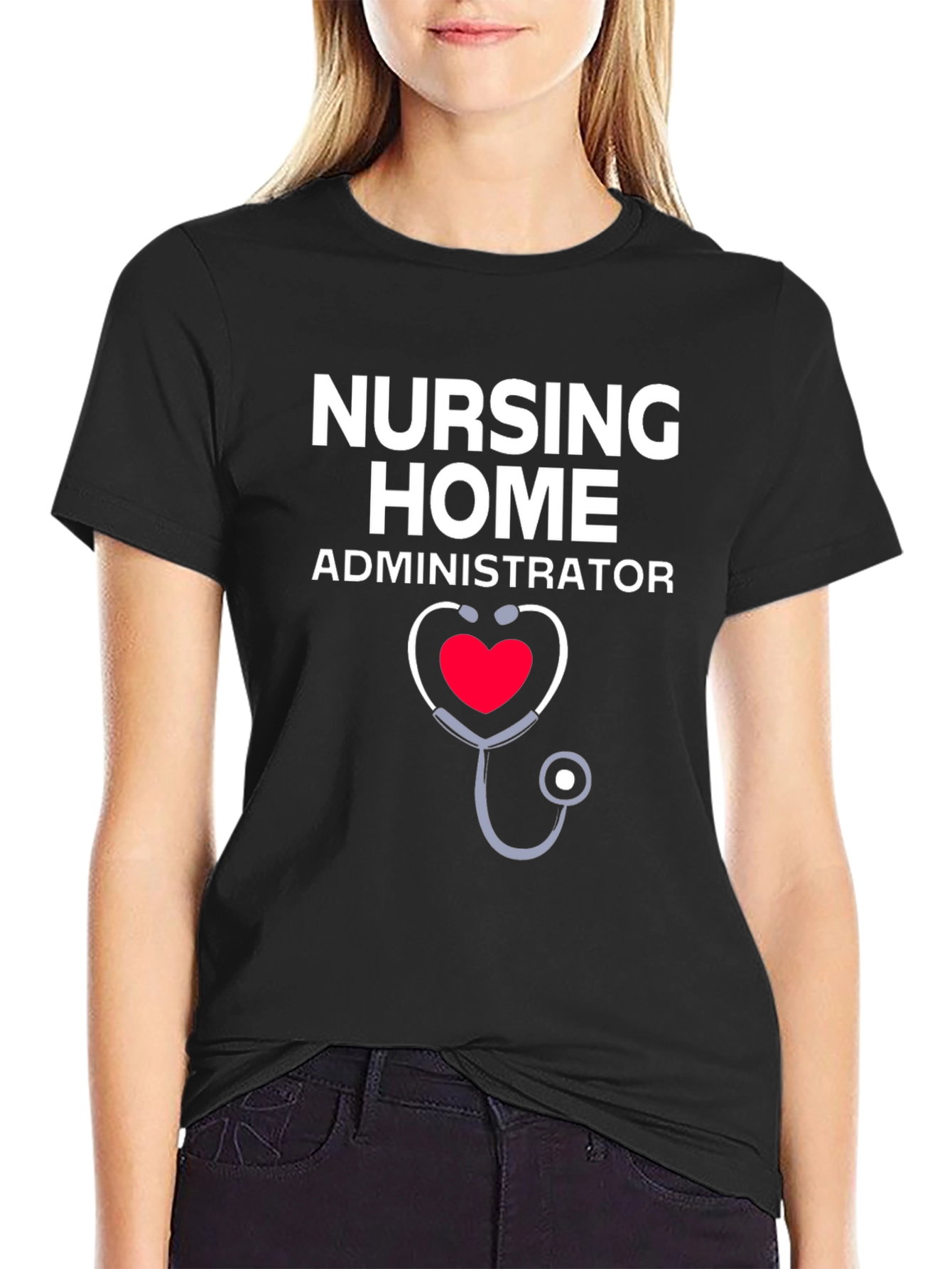 Nursing Home Administrator Stethoscope Heart T-Shirt