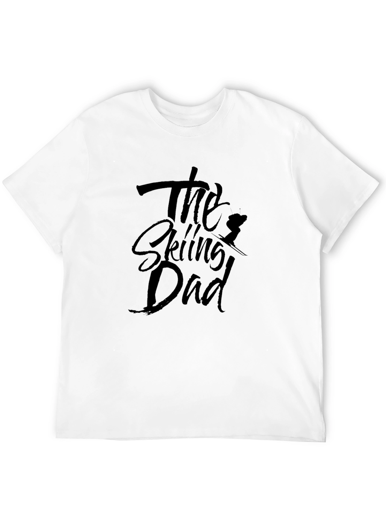 The Skiing Dad T-Shirt - Black Cotton Tee