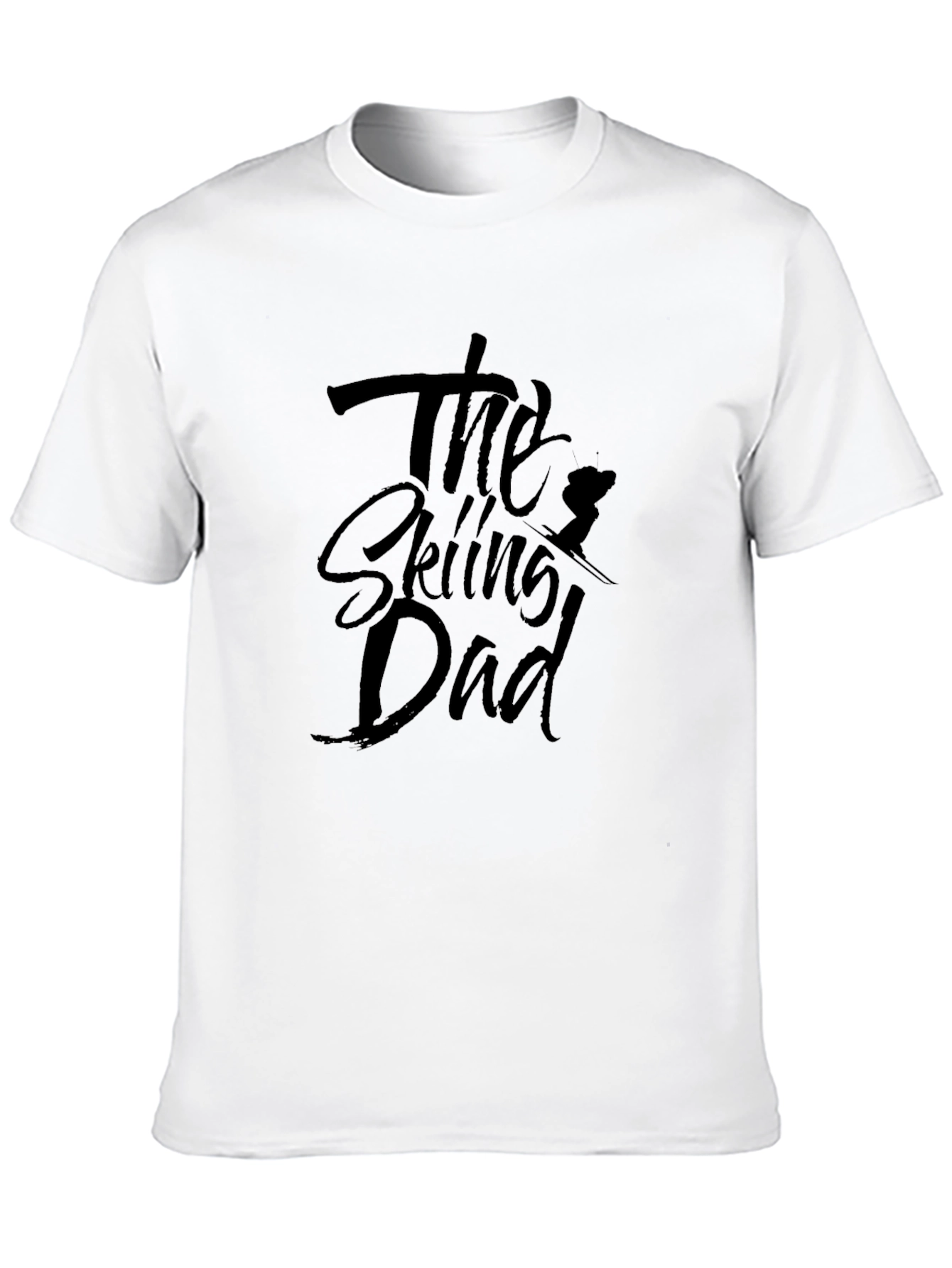 The Skiing Dad T-Shirt - Black Cotton Tee