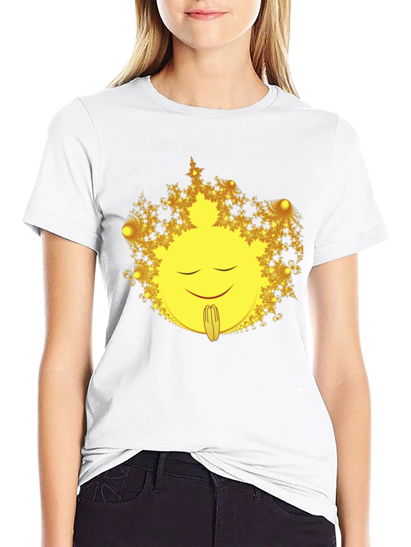 Meditating Sun Graphic T-Shirt - Relaxed Fit