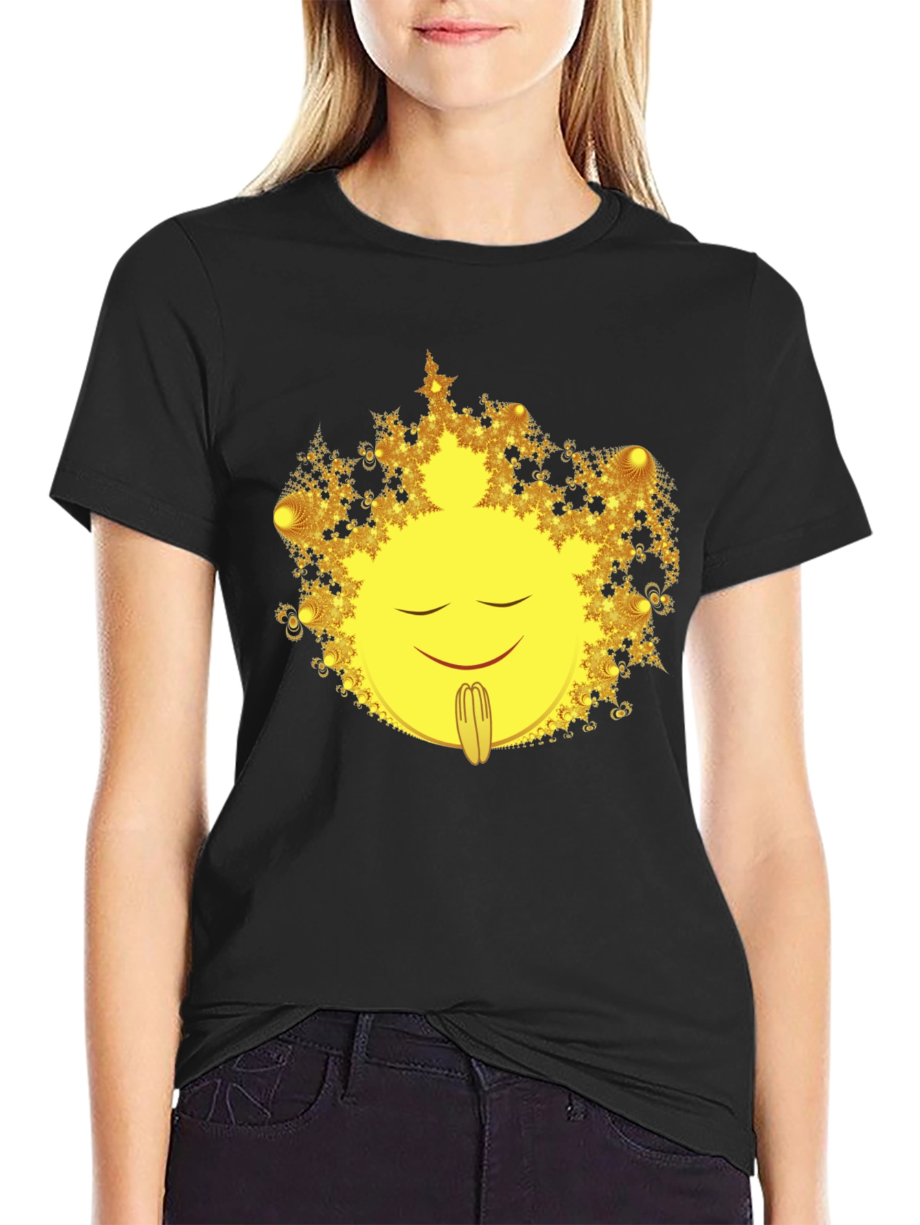 Meditating Sun Graphic T-Shirt - Relaxed Fit
