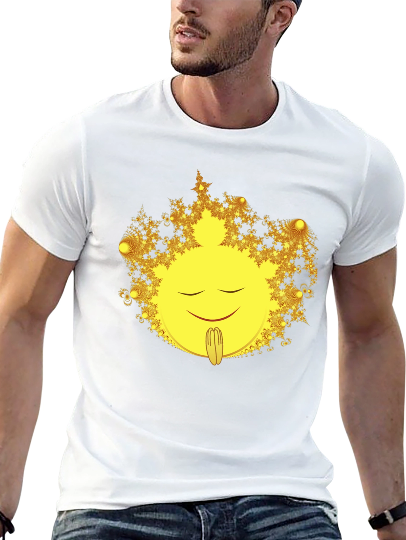 Meditating Sun Graphic T-Shirt - Relaxed Fit