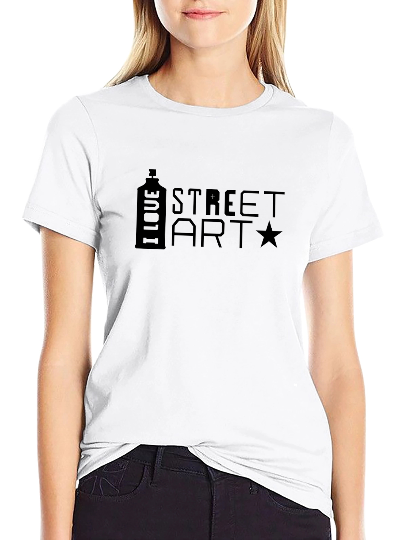 I Love Street Art Black T-Shirt