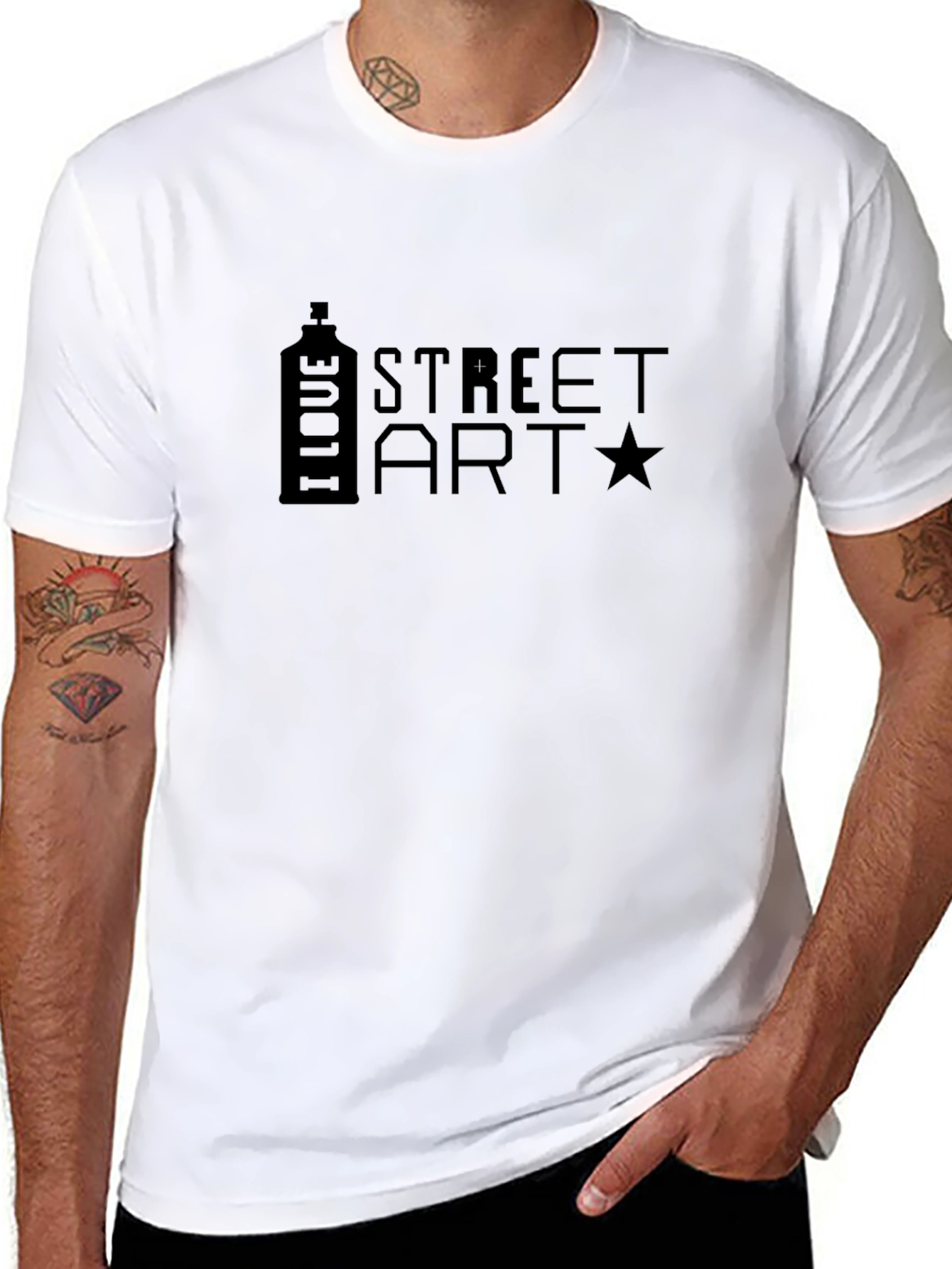 I Love Street Art Black T-Shirt