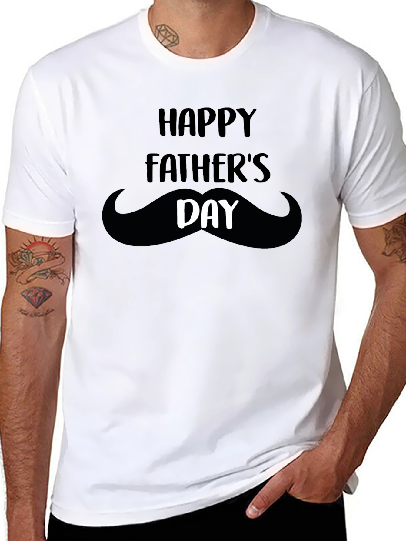 Happy Fathers Day Mustache T-Shirt