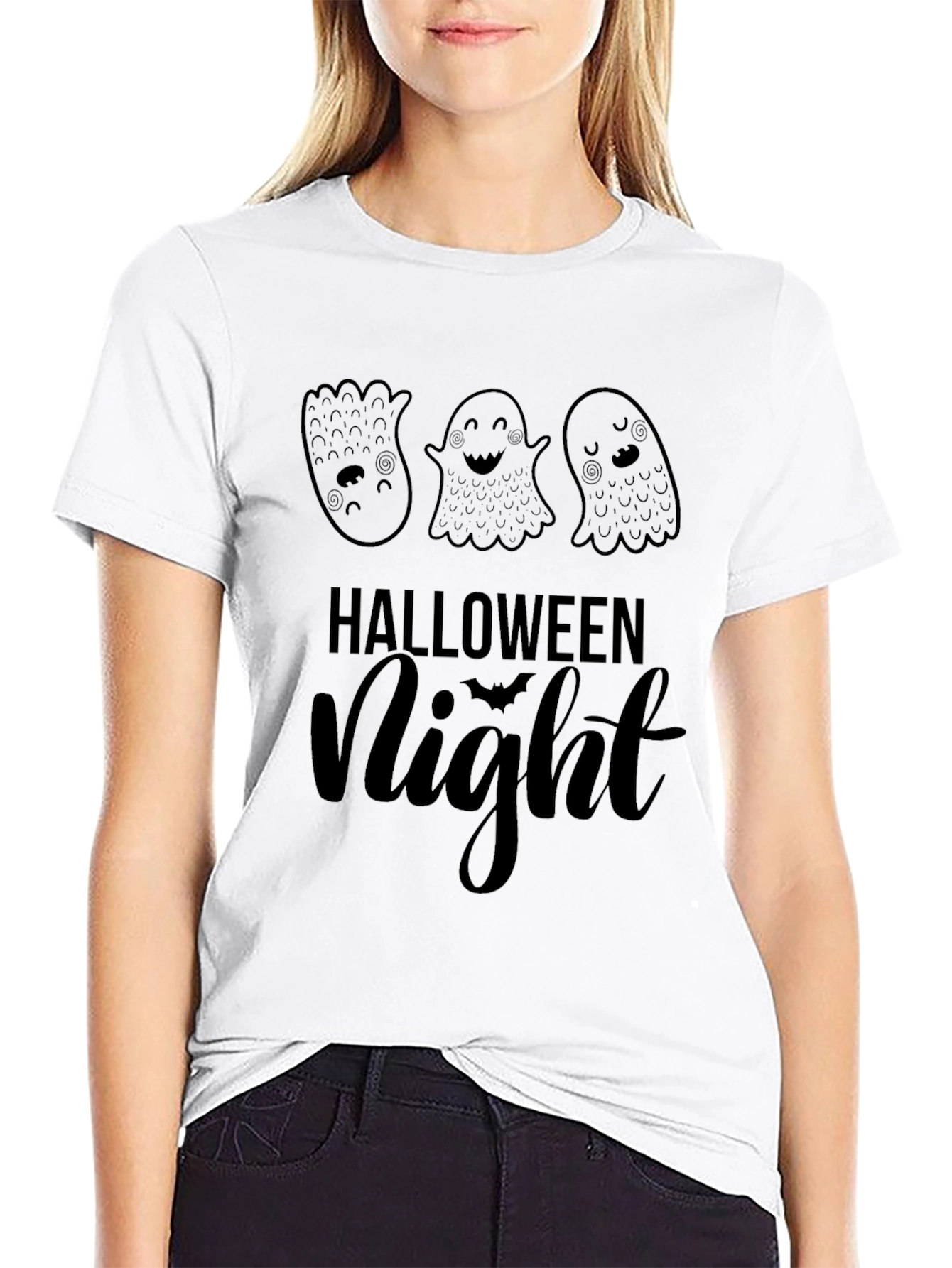 Halloween Night Ghost T-Shirt - Spooky Season Tee