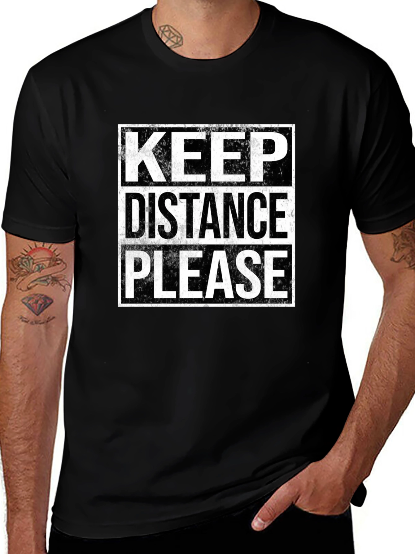 Keep Distance Please Graphic Tee