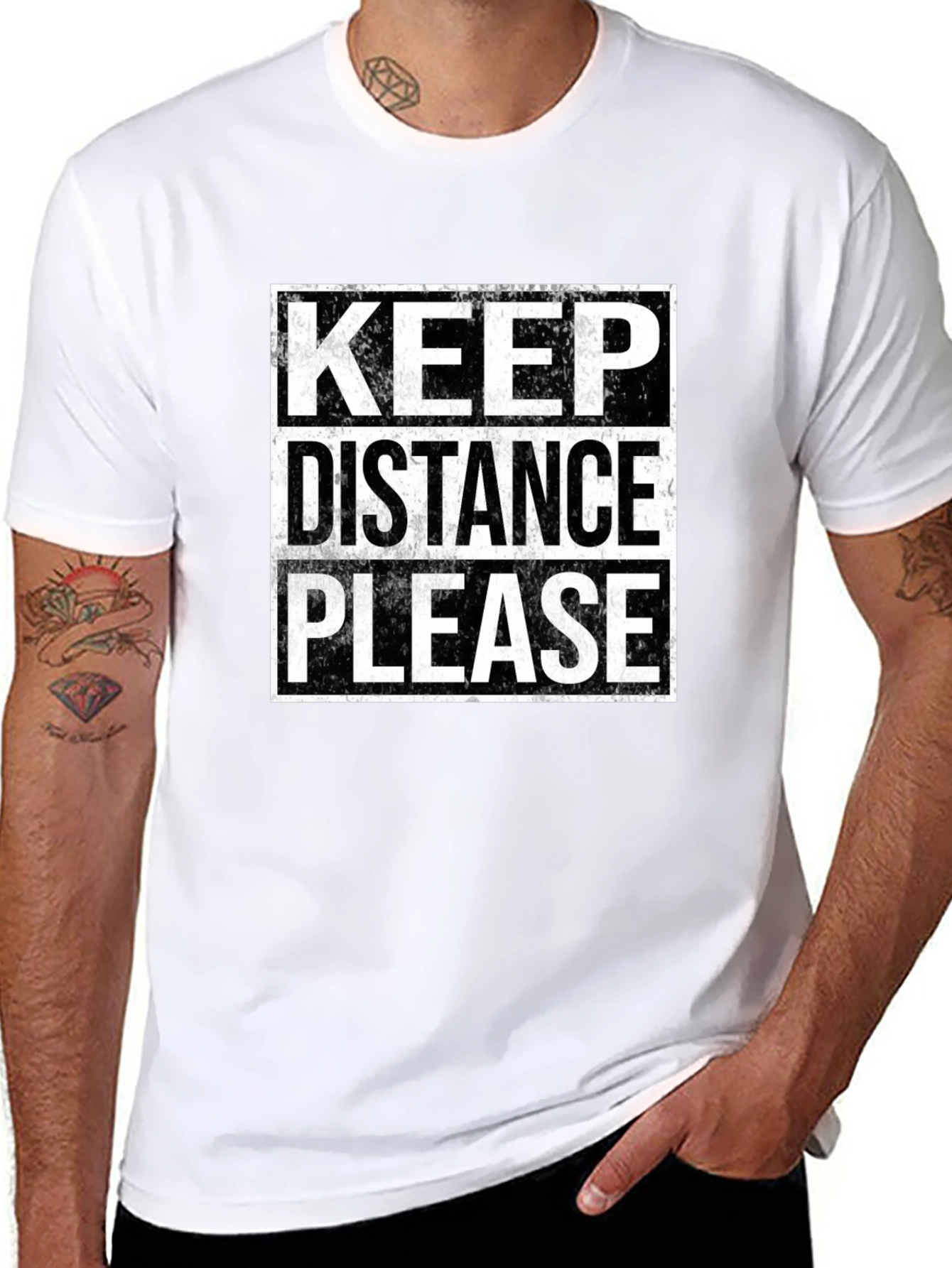 Keep Distance Please Graphic Tee