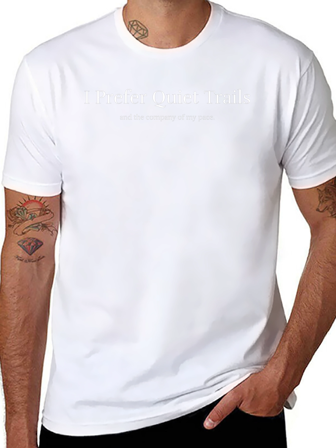 Quiet Trails Graphic Tee - Black Cotton
