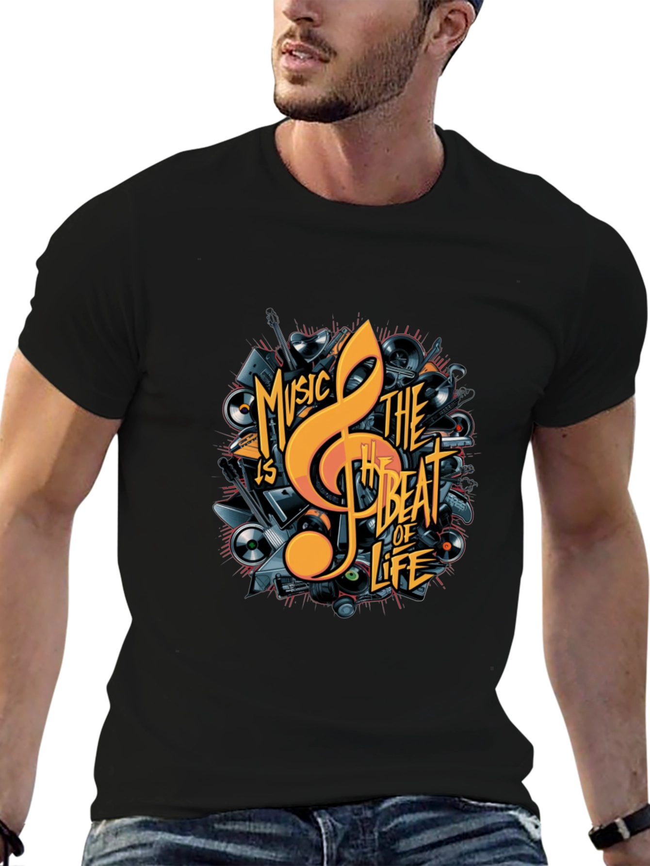 Music is The Beat of Life Graphic Tee