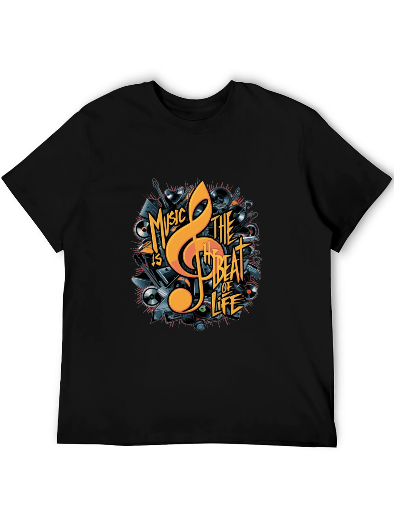 Music is The Beat of Life Graphic Tee