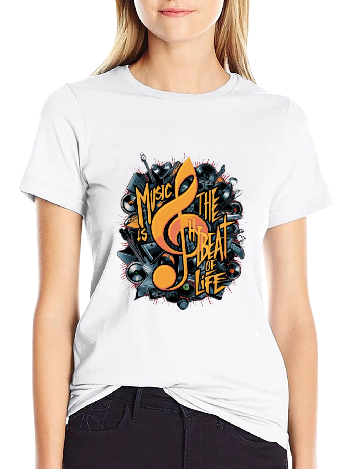 Music is The Beat of Life Graphic Tee