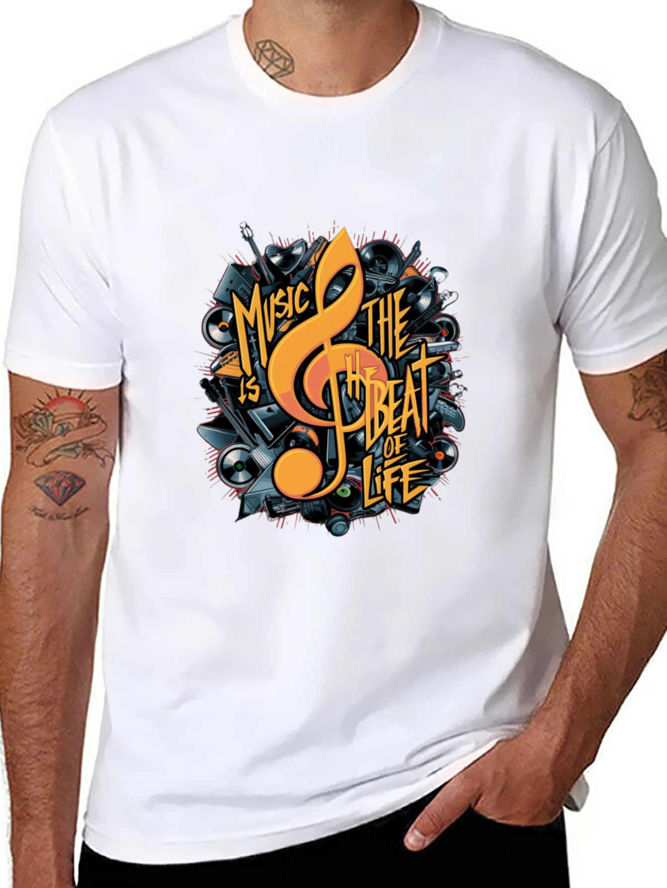 Music is The Beat of Life Graphic Tee