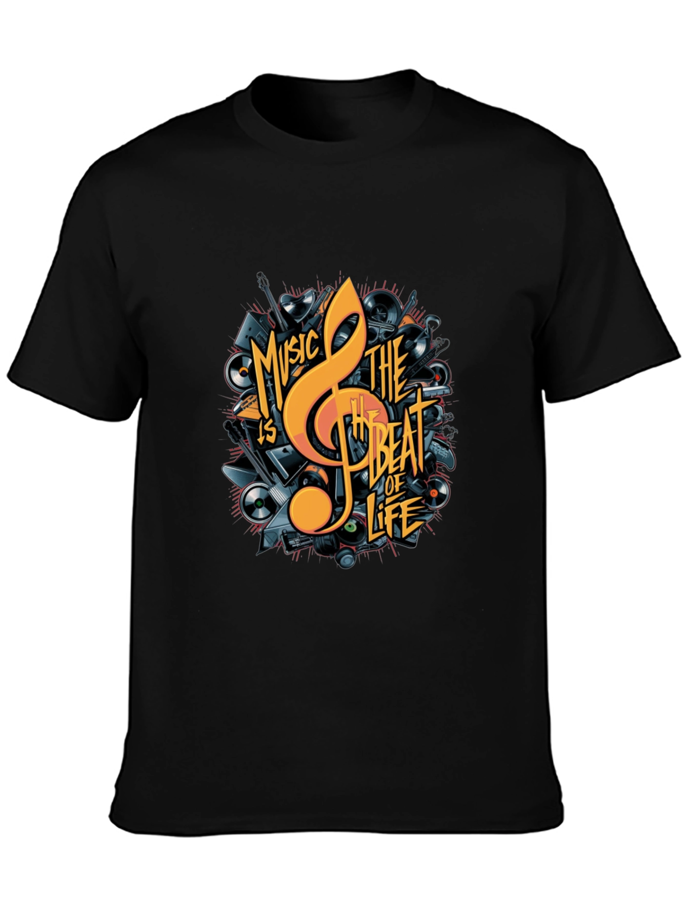 Music is The Beat of Life Graphic Tee