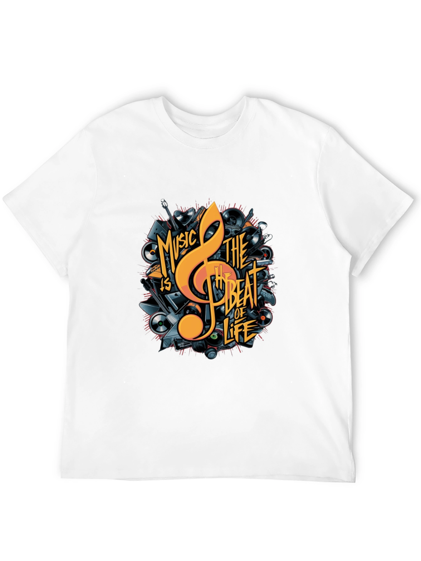 Music is The Beat of Life Graphic Tee