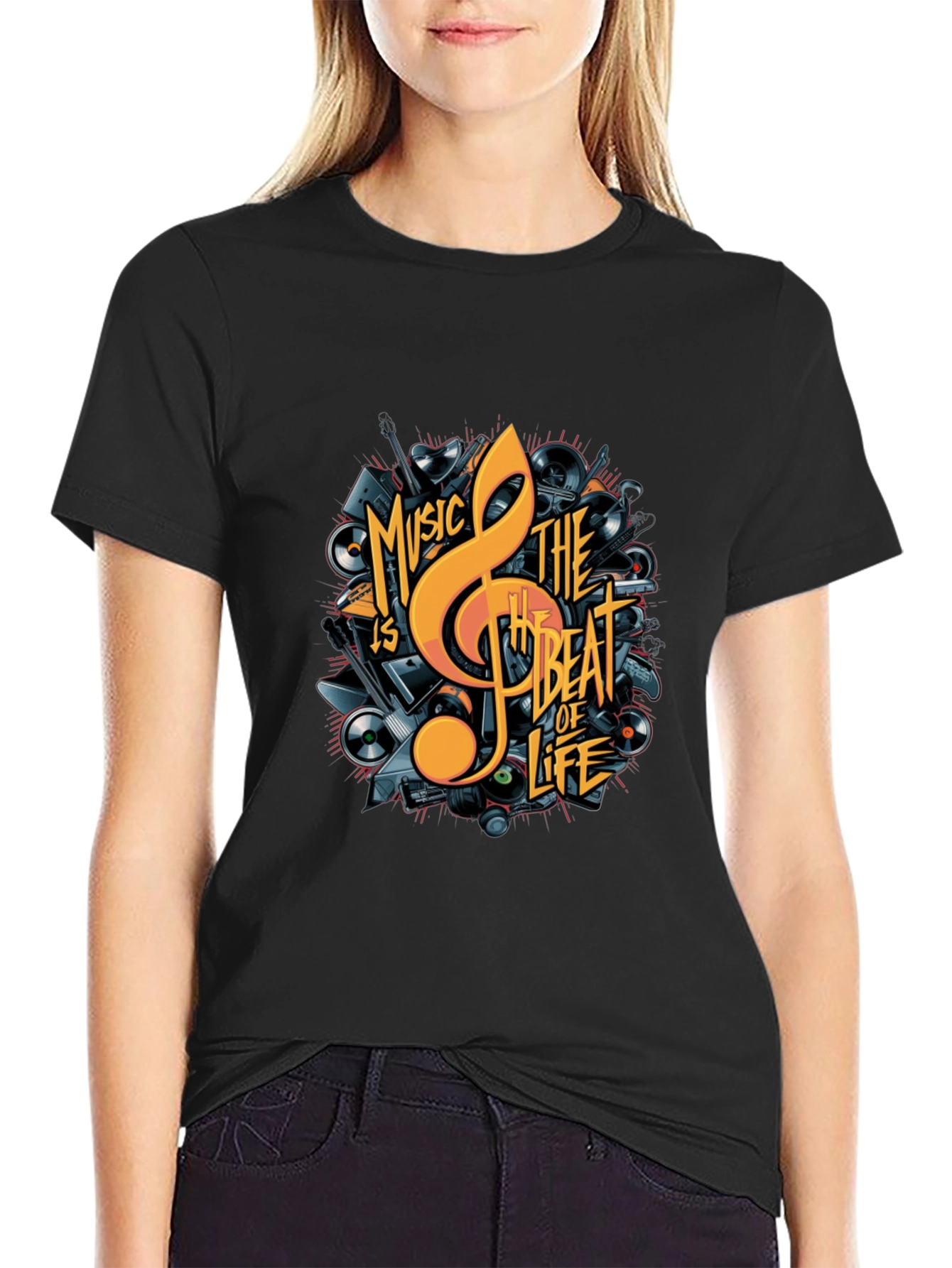 Music is The Beat of Life Graphic Tee