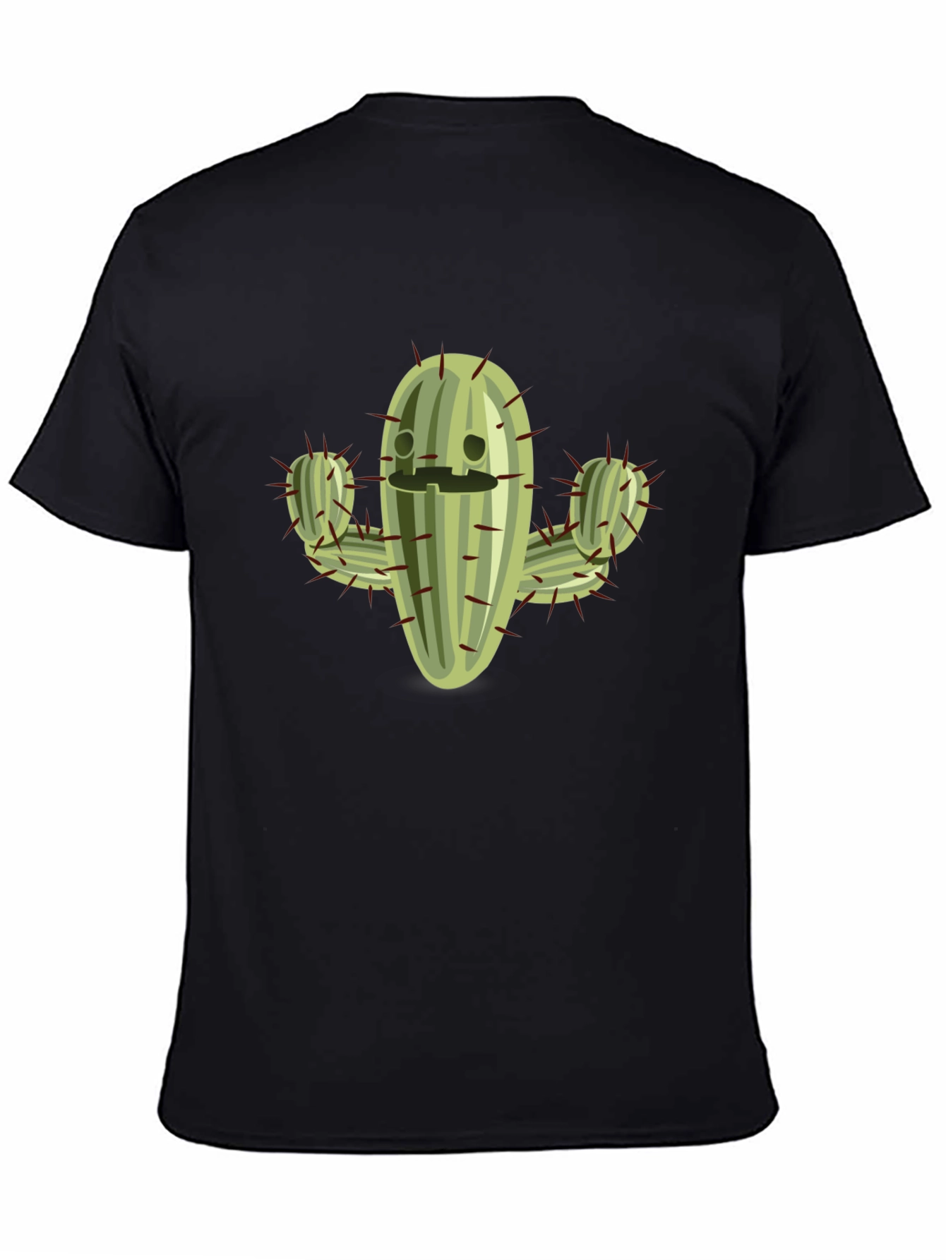 Funny Cactus Graphic T-Shirt - Black