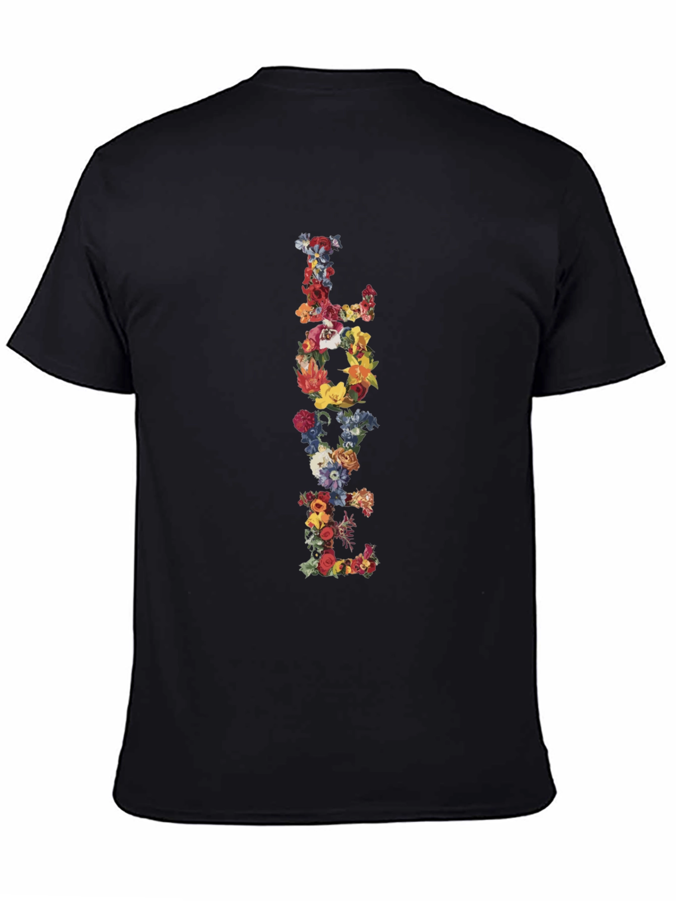 Floral LOVE Black T-Shirt Graphic Tee