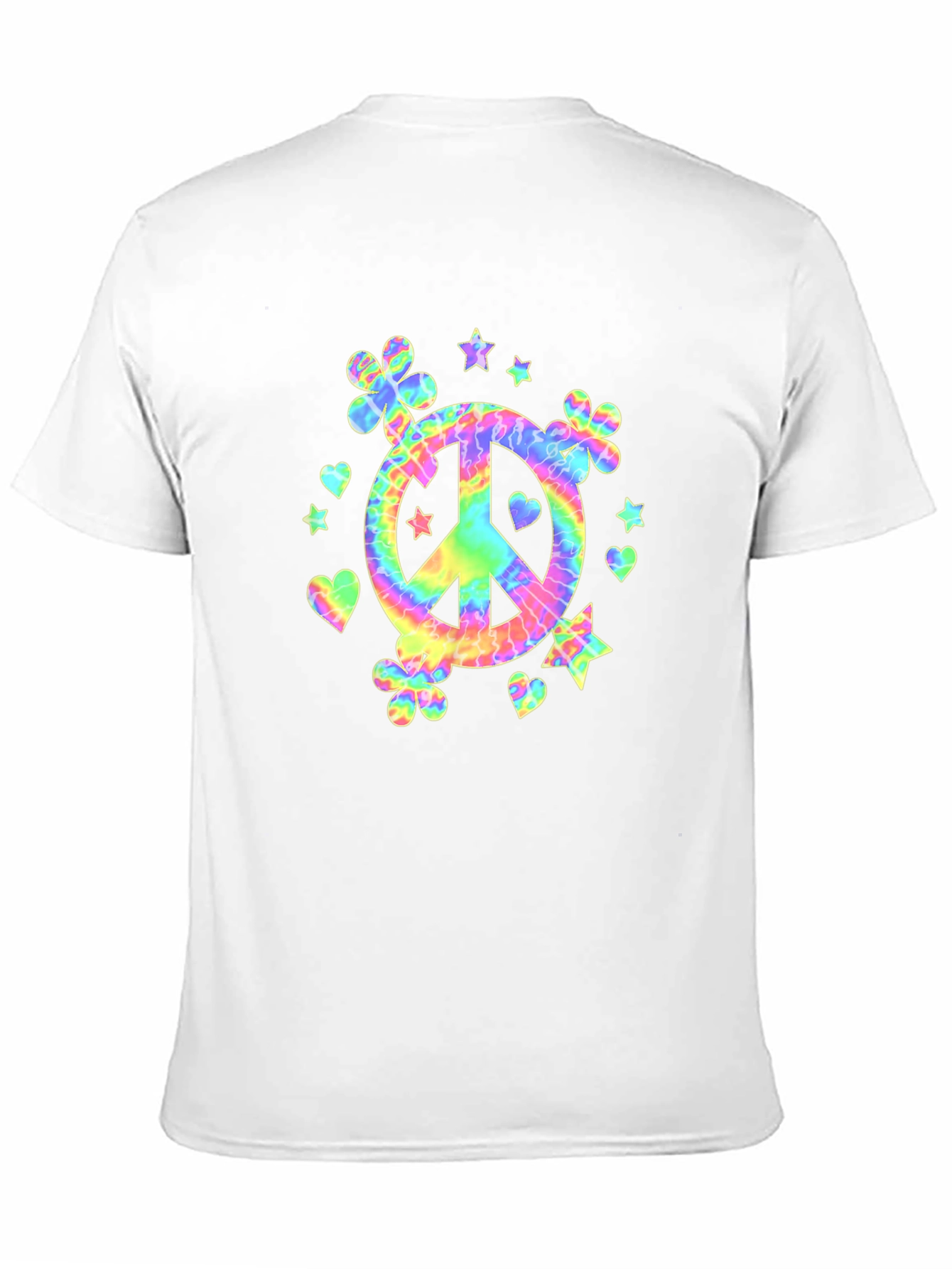Retro Tie-Dye Peace Sign Graphic T-Shirt
