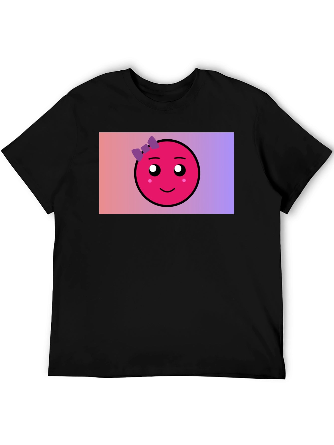 Cute Emoji Graphic Tee - Black