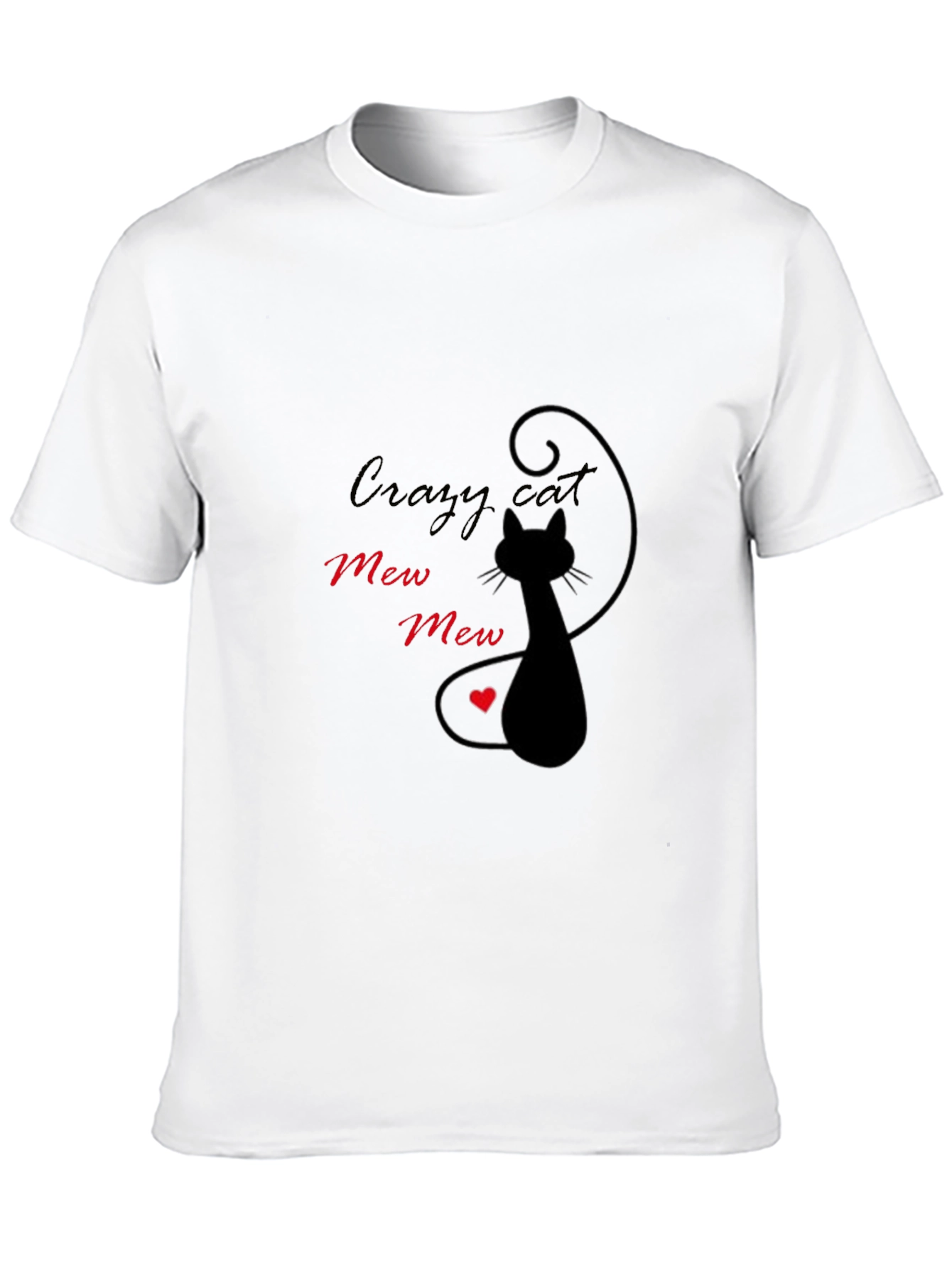 Crazy Cat Mew Mew Graphic T-Shirt