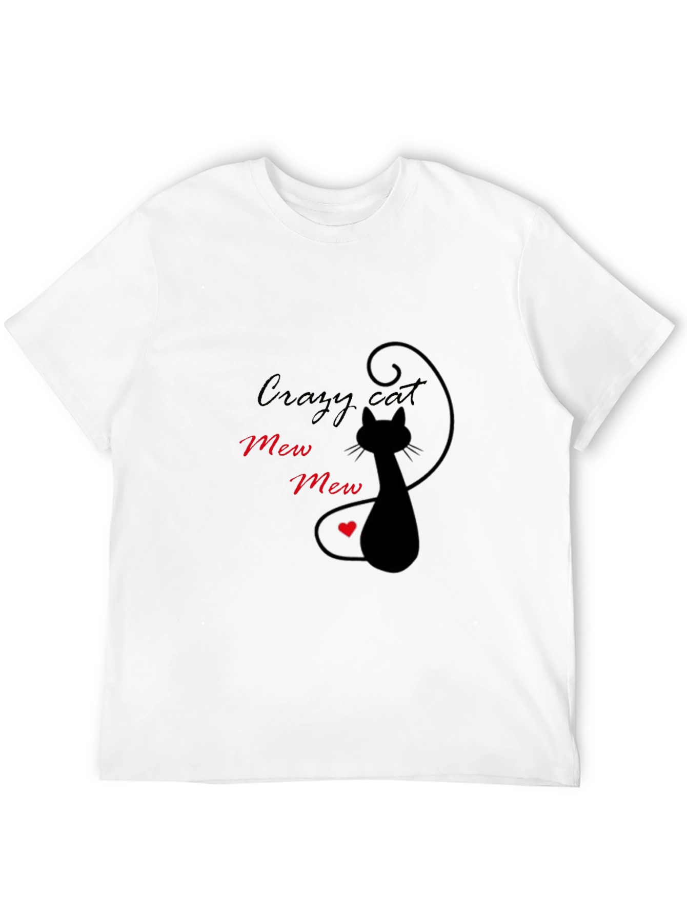 Crazy Cat Mew Mew Graphic T-Shirt