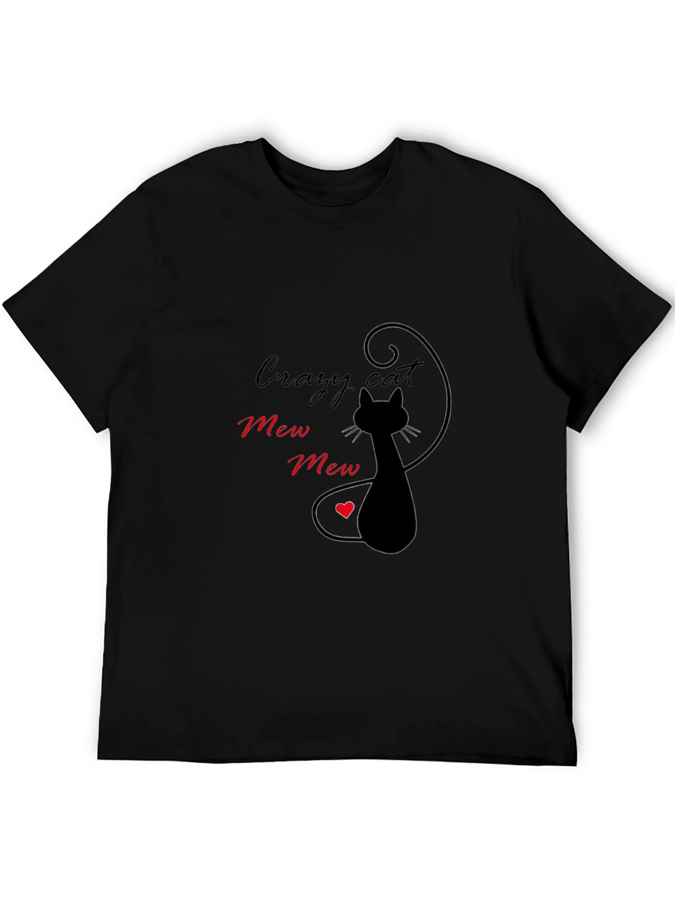 Crazy Cat Mew Mew Graphic T-Shirt