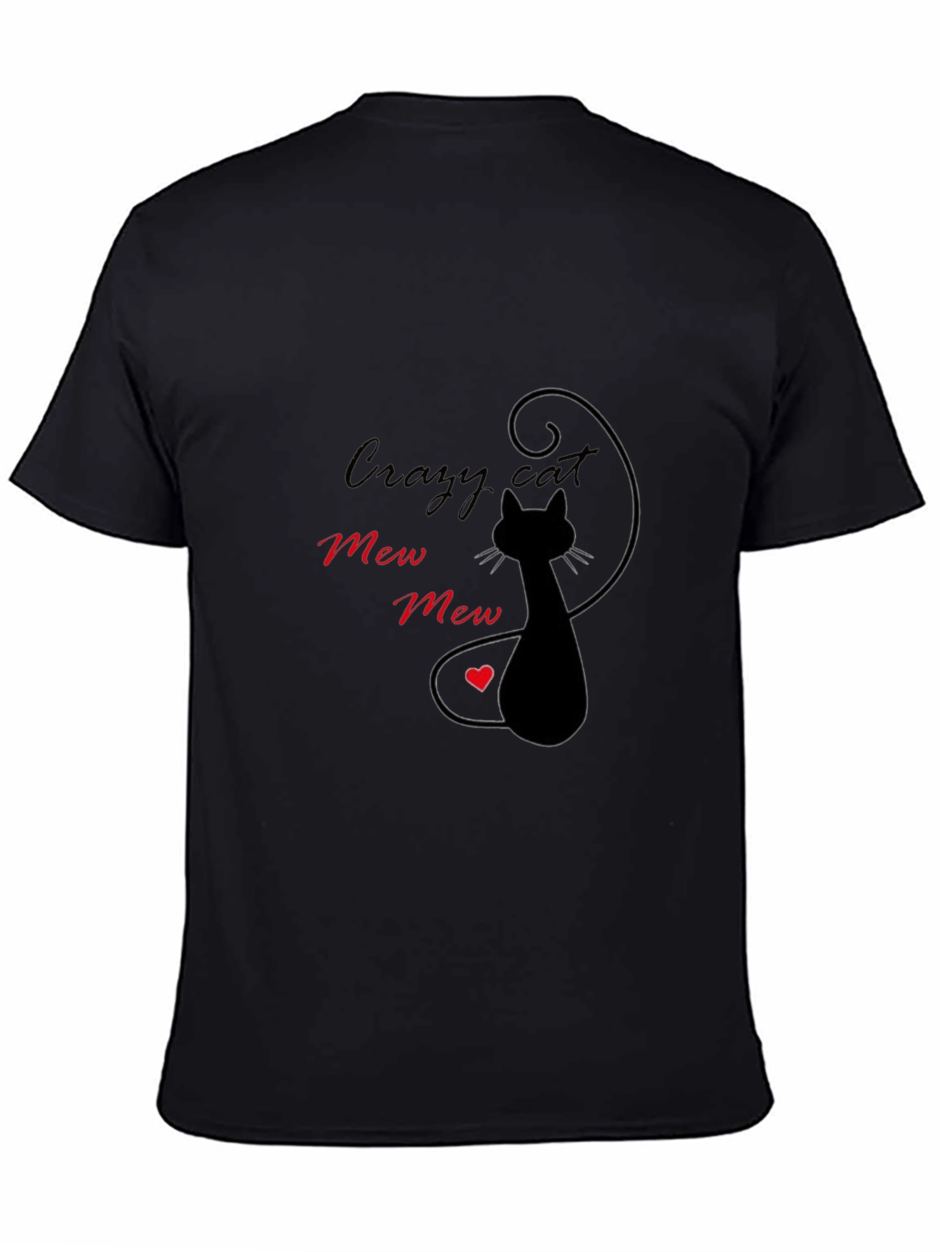 Crazy Cat Mew Mew Graphic T-Shirt
