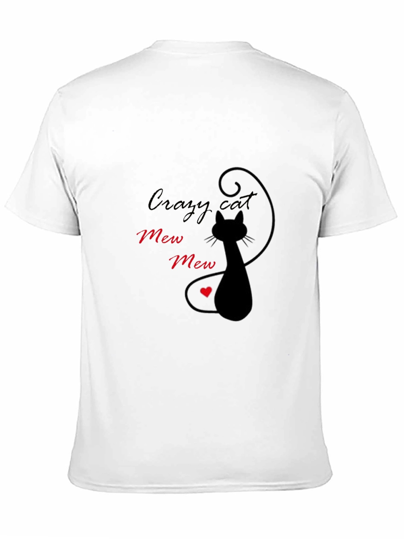 Crazy Cat Mew Mew Graphic T-Shirt