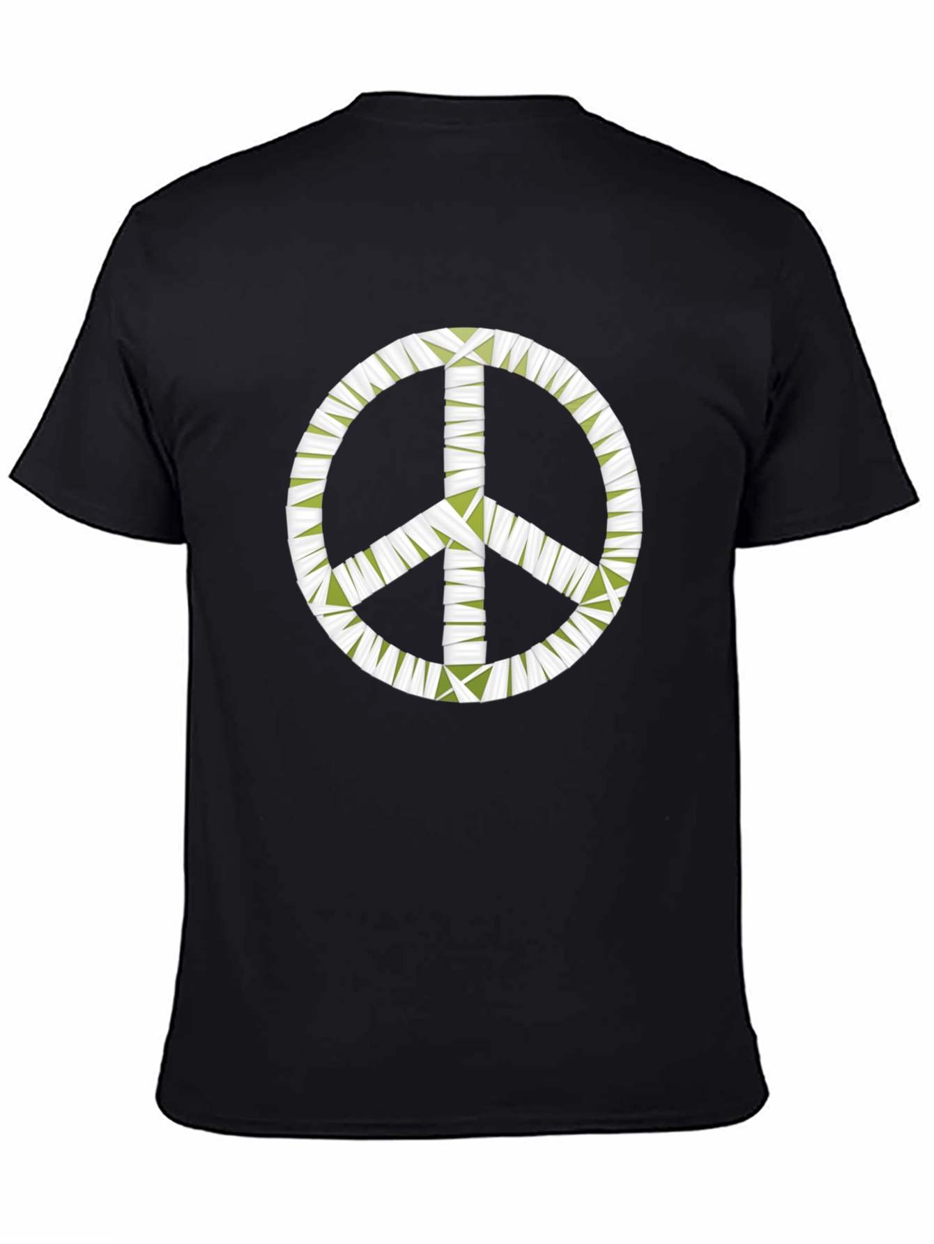 Peace Sign Graphic Black T-Shirt - Mens