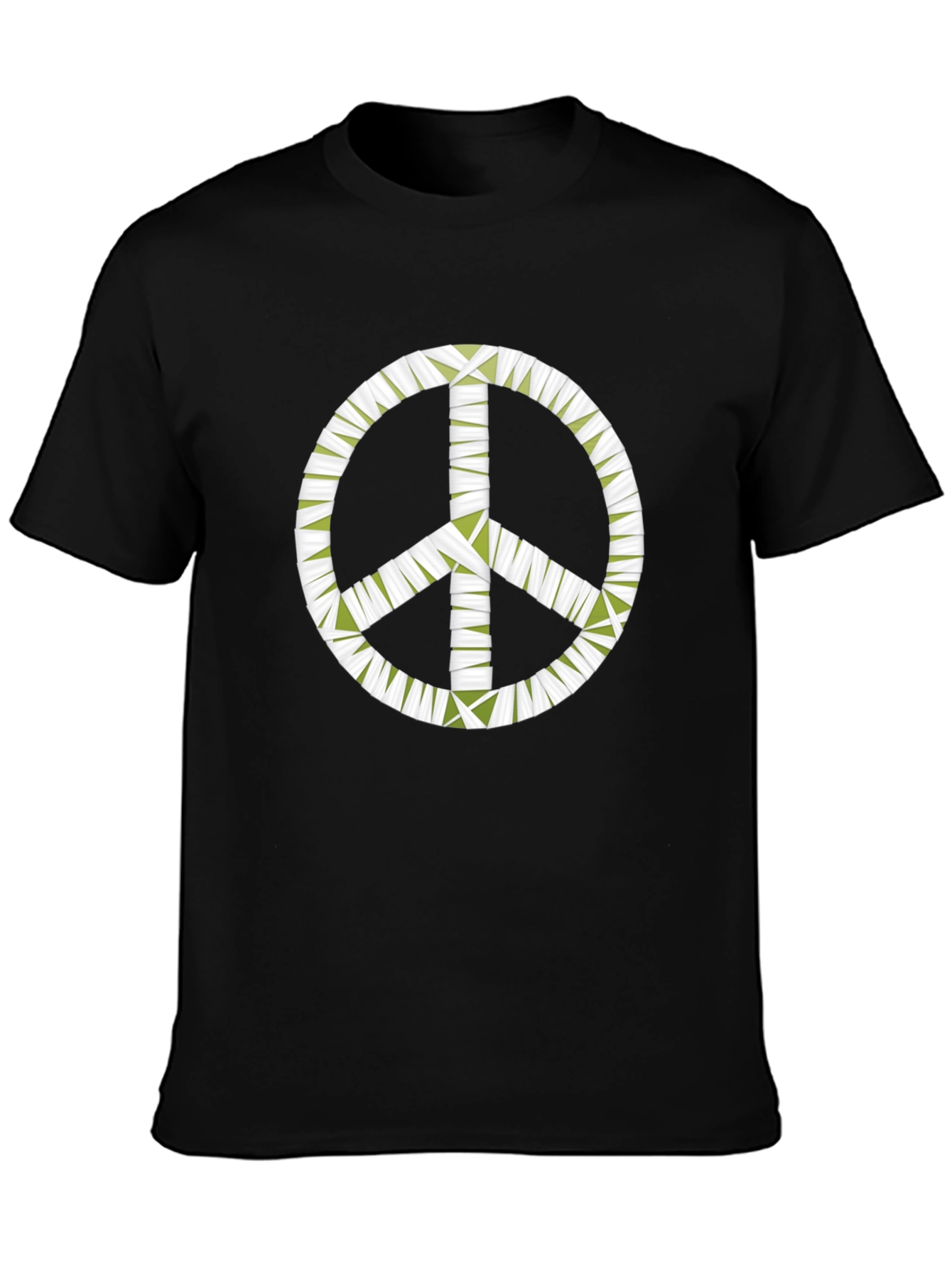 Peace Sign Graphic Black T-Shirt - Mens