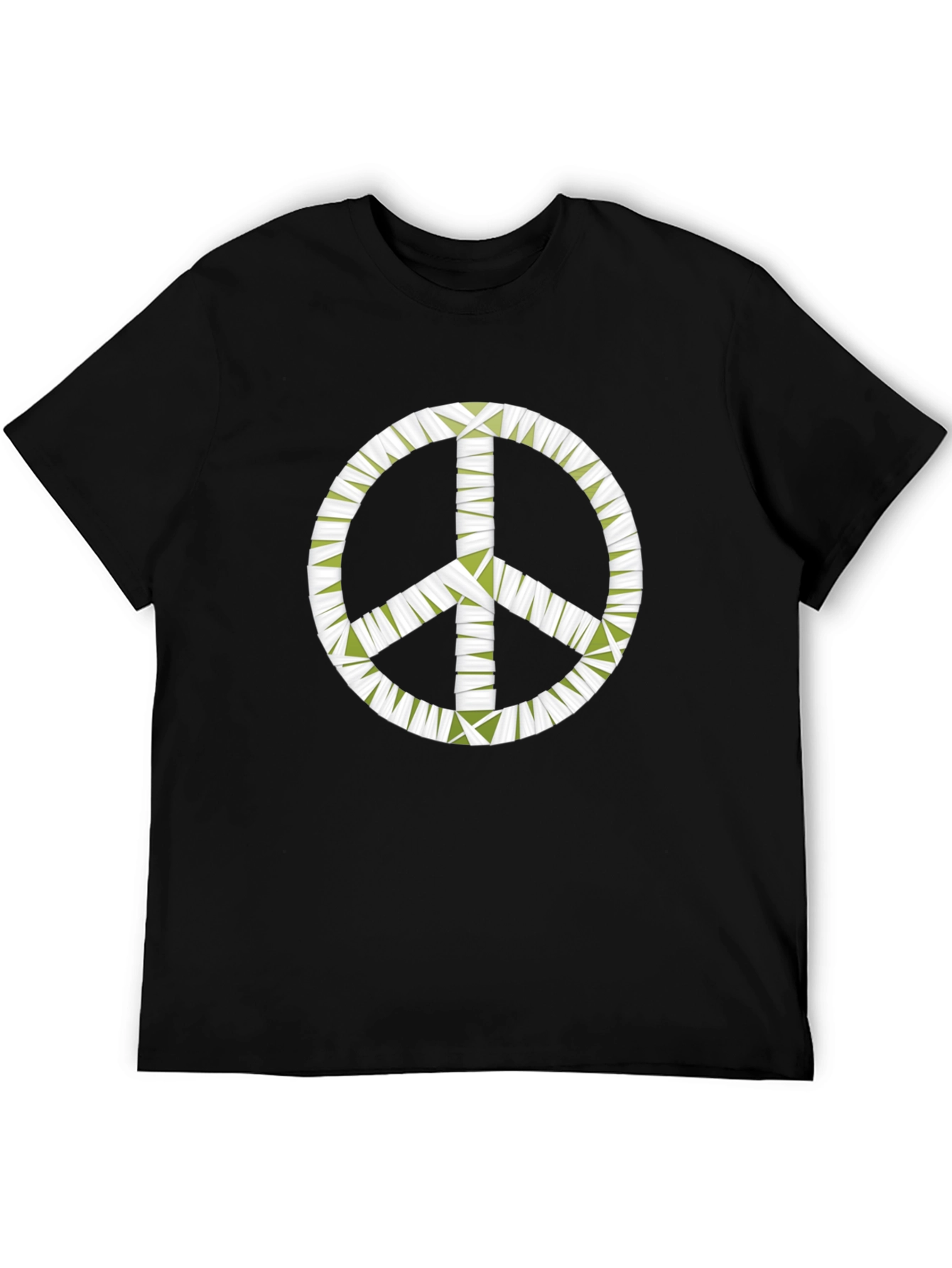 Peace Sign Graphic Black T-Shirt - Mens