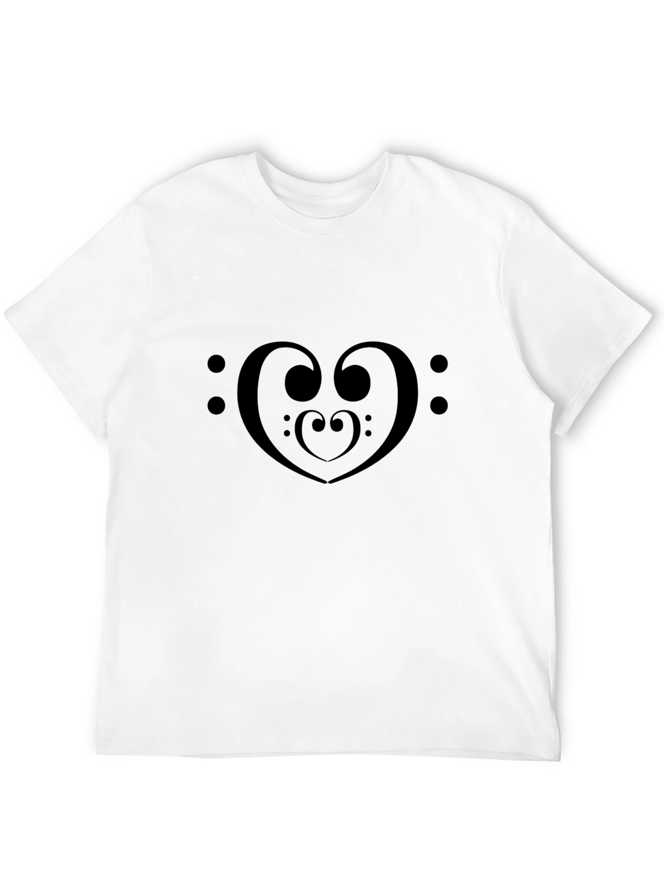 Music Heart T-Shirt - Black Tee