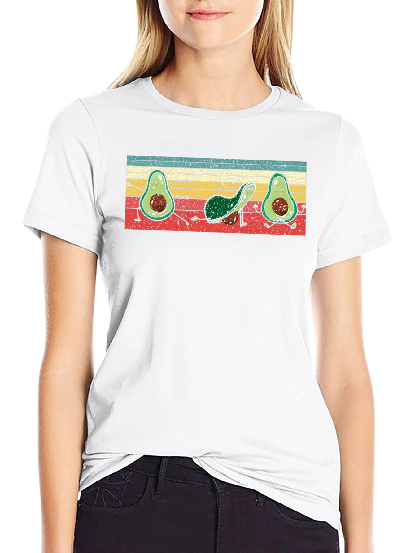 Retro Avocado Yoga T-Shirt